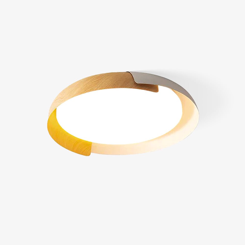 Nomino Ceiling Lamp Round Acrylic Wood Soft Minimalist-Neutral Decor