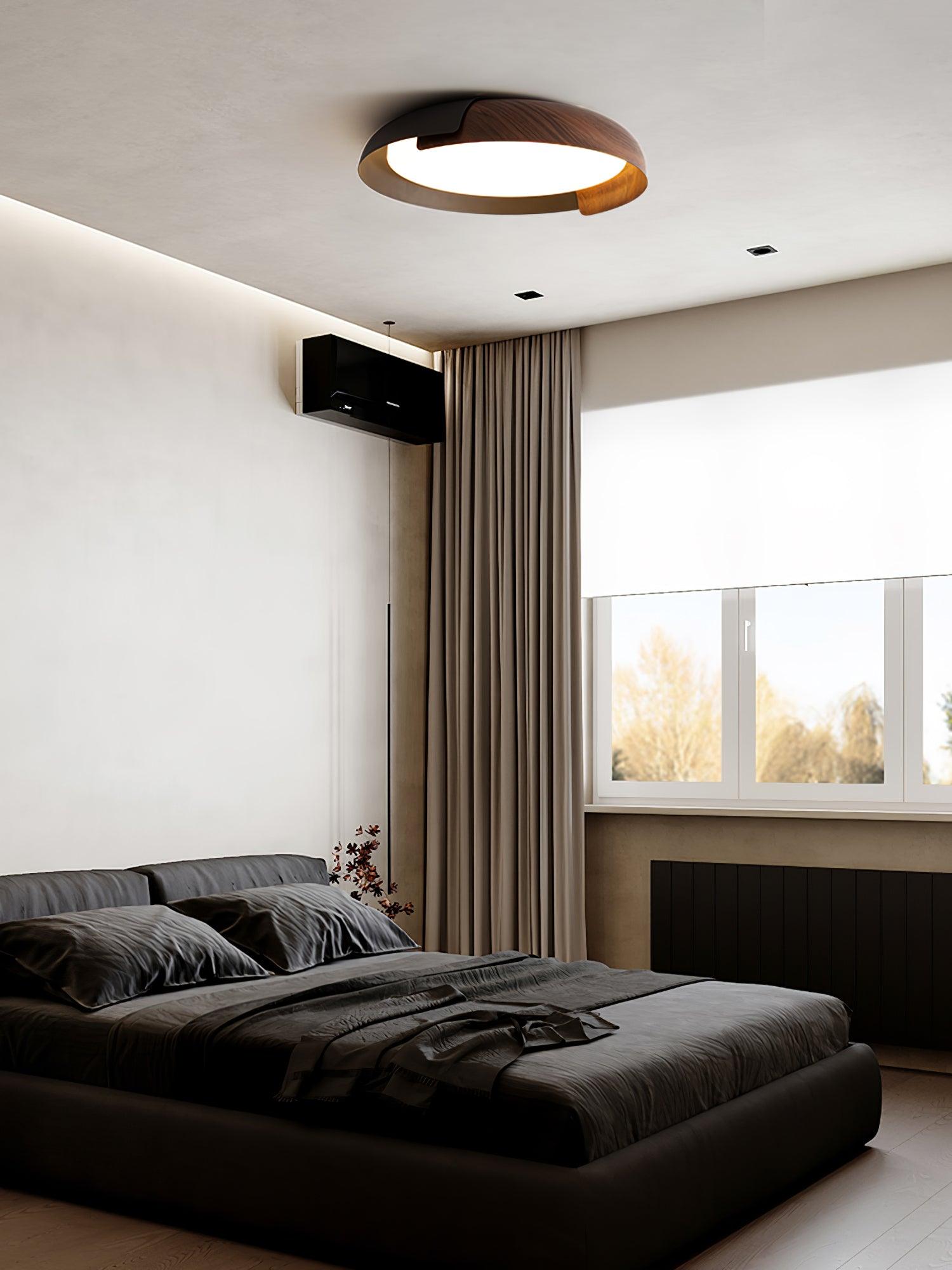 Nomino Ceiling Lamp Round Acrylic Wood Soft Minimalist-Neutral Decor