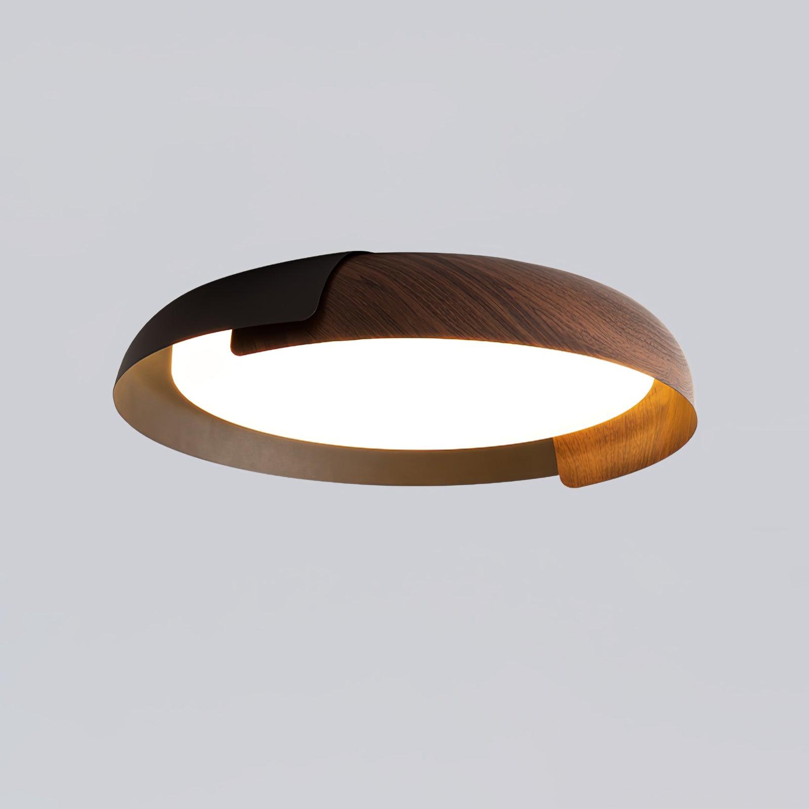Nomino Ceiling Lamp Round Acrylic Wood Soft Minimalist-Neutral Decor