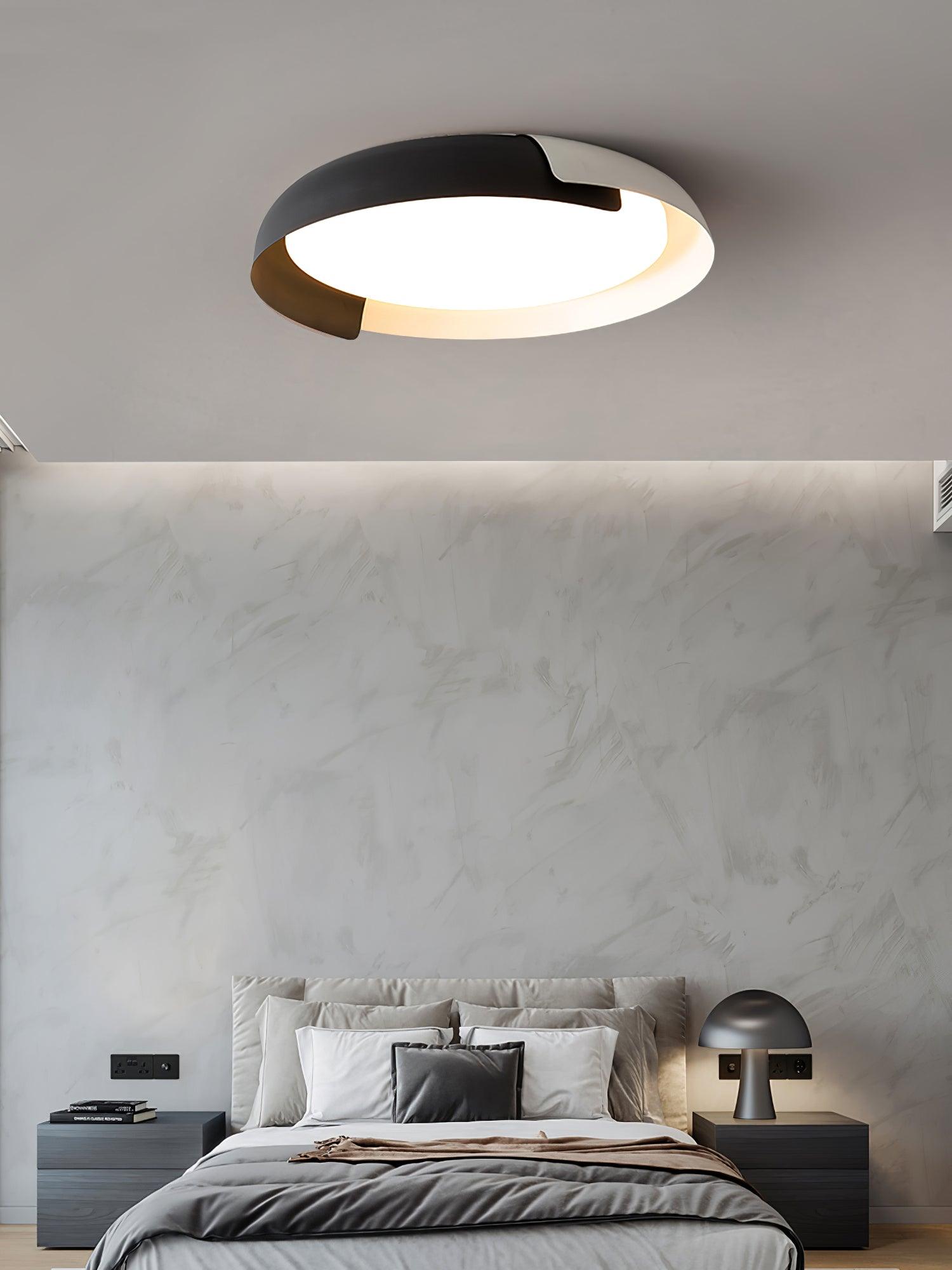 Nomino Ceiling Lamp Round Acrylic Wood Soft Minimalist-Neutral Decor