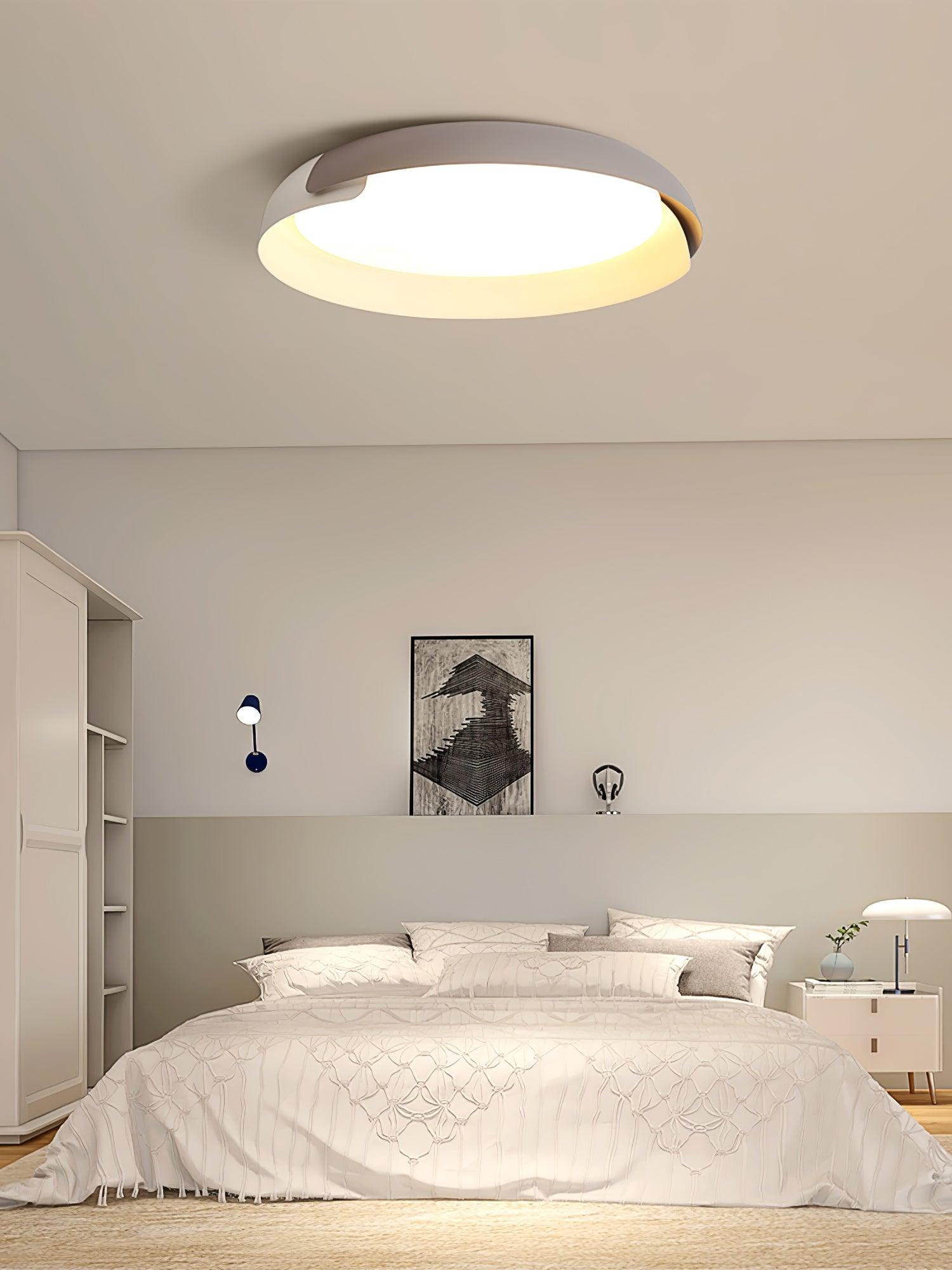 Nomino Ceiling Lamp Round Acrylic Wood Soft Minimalist-Neutral Decor