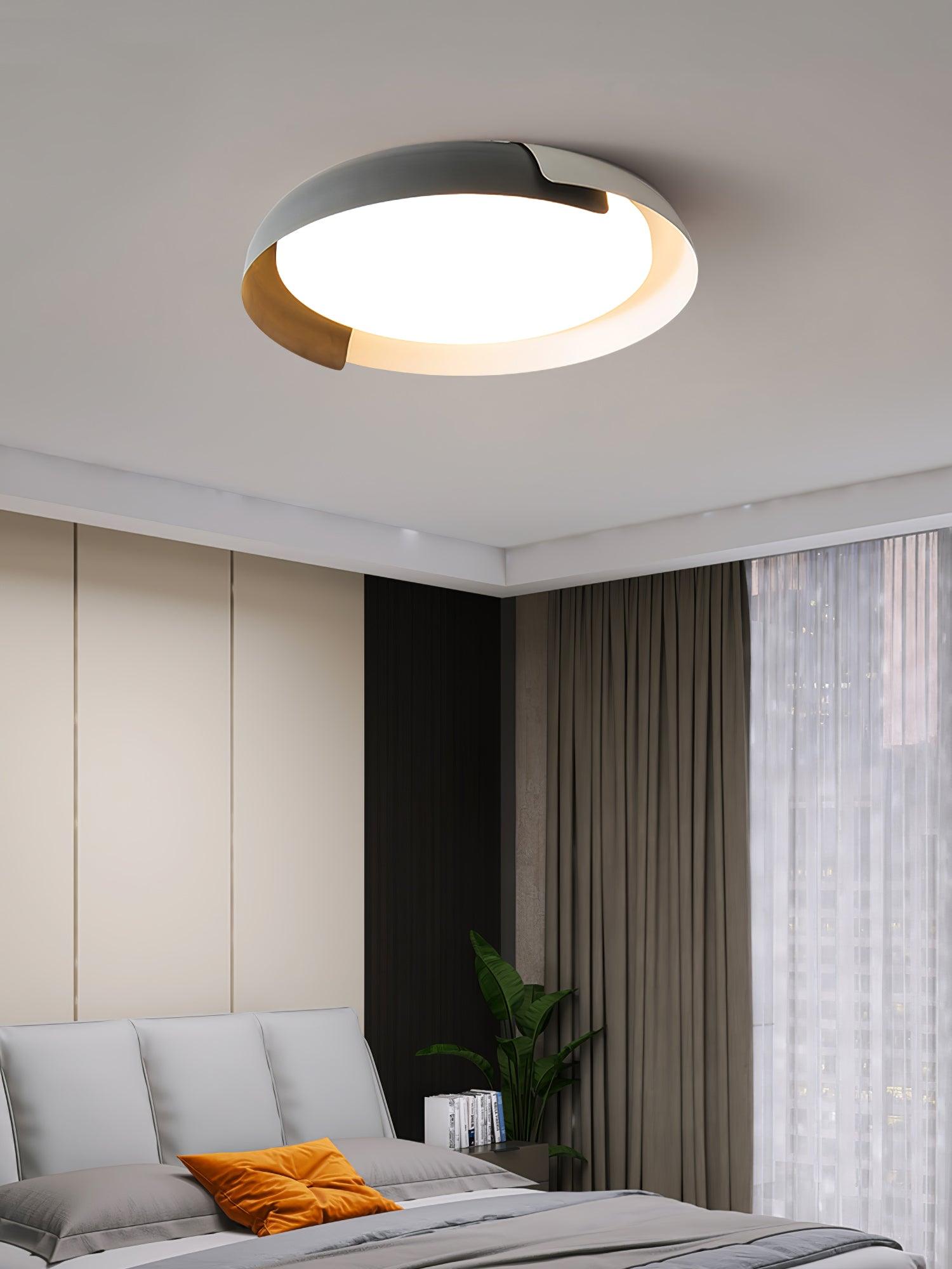 Nomino Ceiling Lamp Round Acrylic Wood Soft Minimalist-Neutral Decor