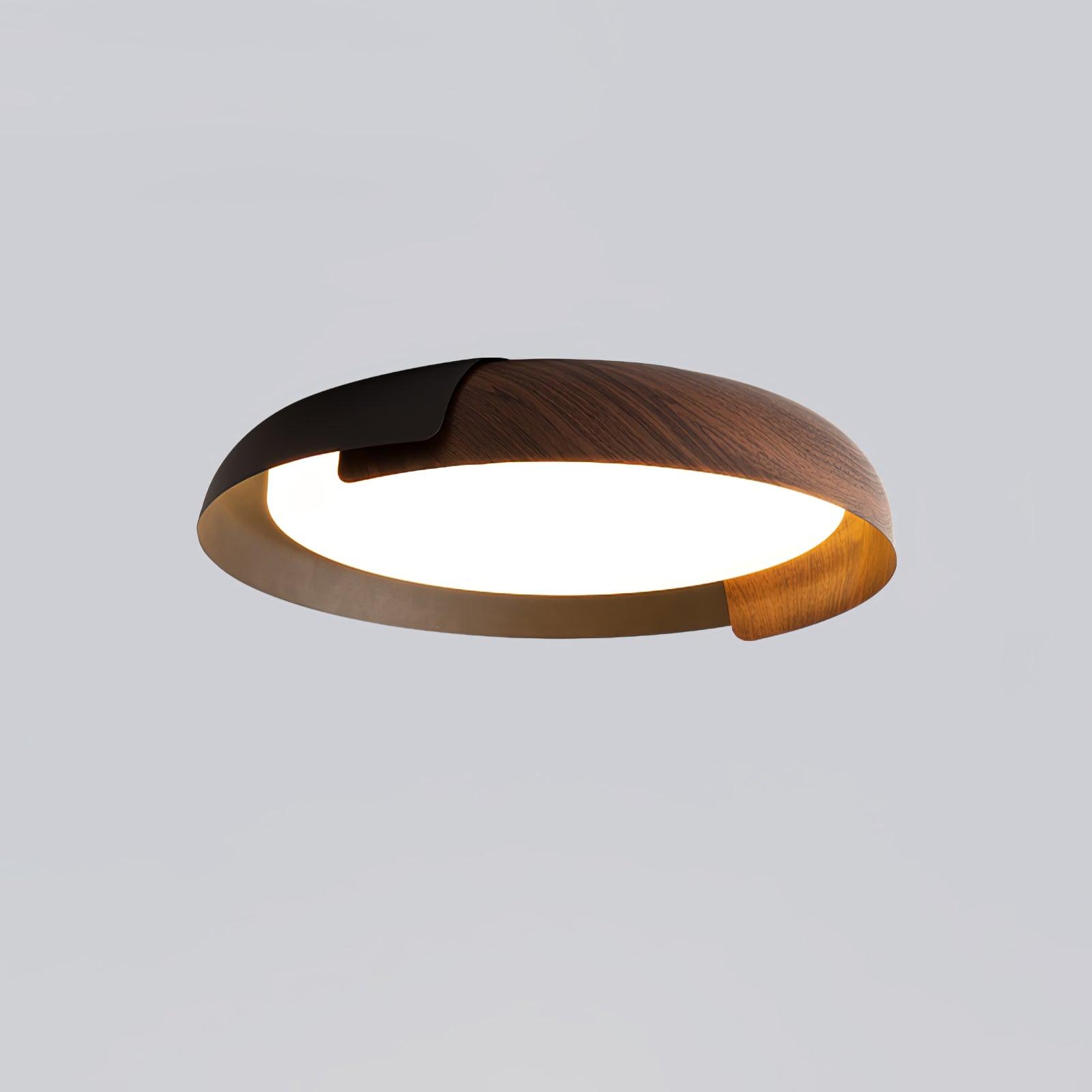 Nomino Ceiling Lamp Round Acrylic Wood Soft Minimalist-Neutral Decor
