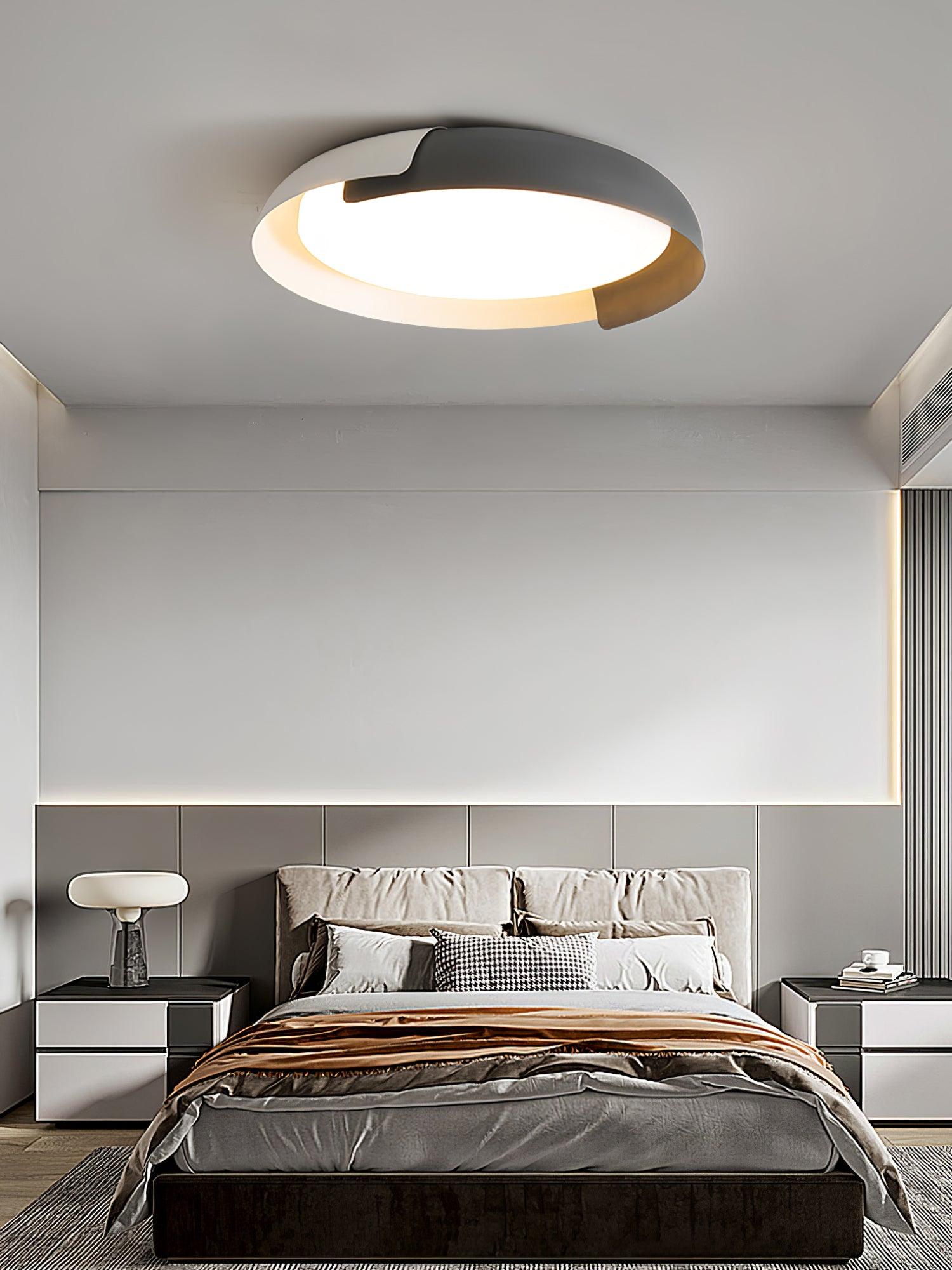 Nomino Ceiling Lamp Round Acrylic Wood Soft Minimalist-Neutral Decor
