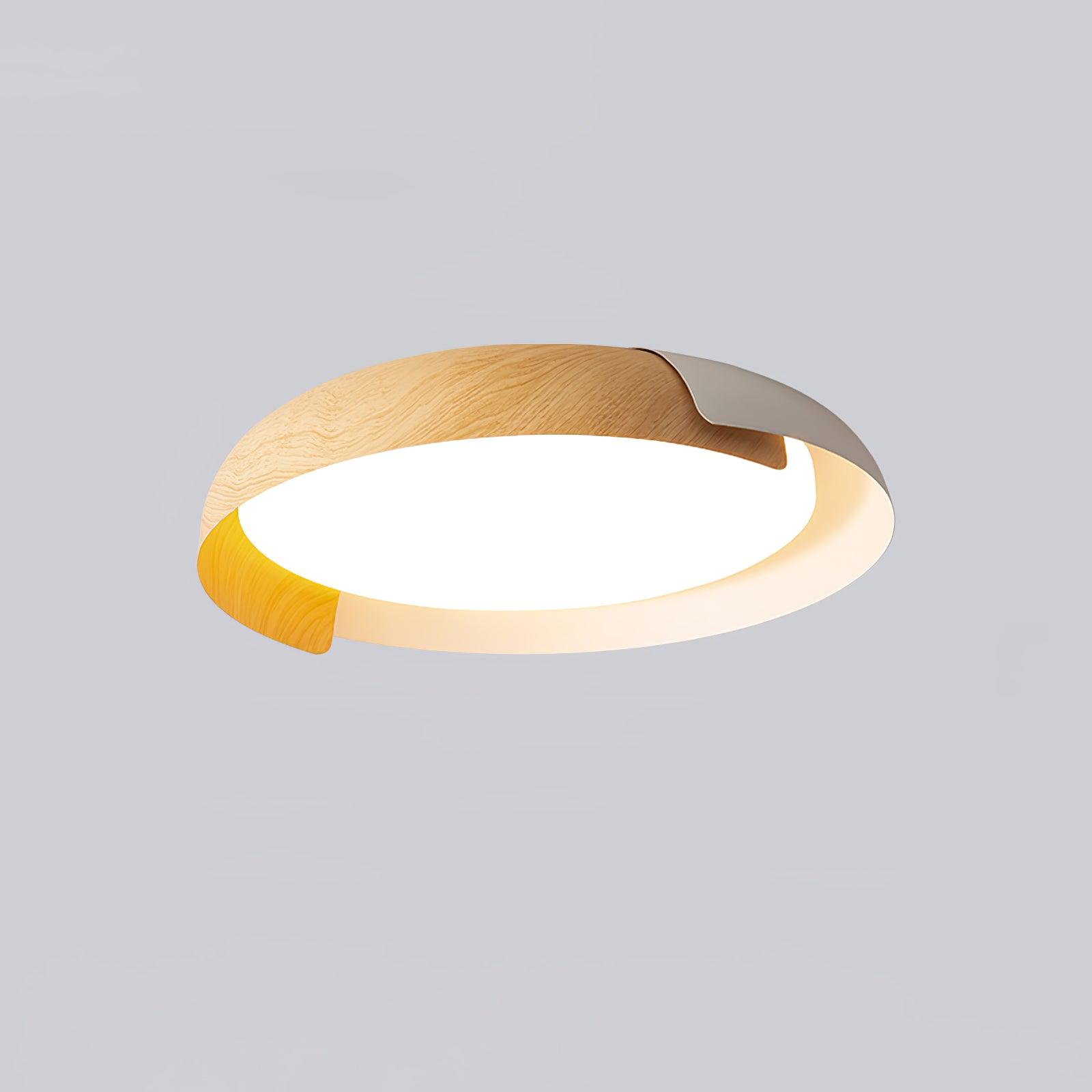 Nomino Ceiling Lamp Round Acrylic Wood Soft Minimalist-Neutral Decor