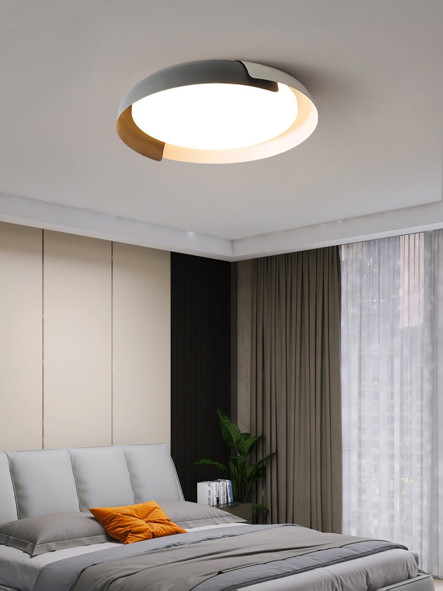 Nomino Ceiling Lamp Round Acrylic Wood Soft Minimalist-Neutral Decor