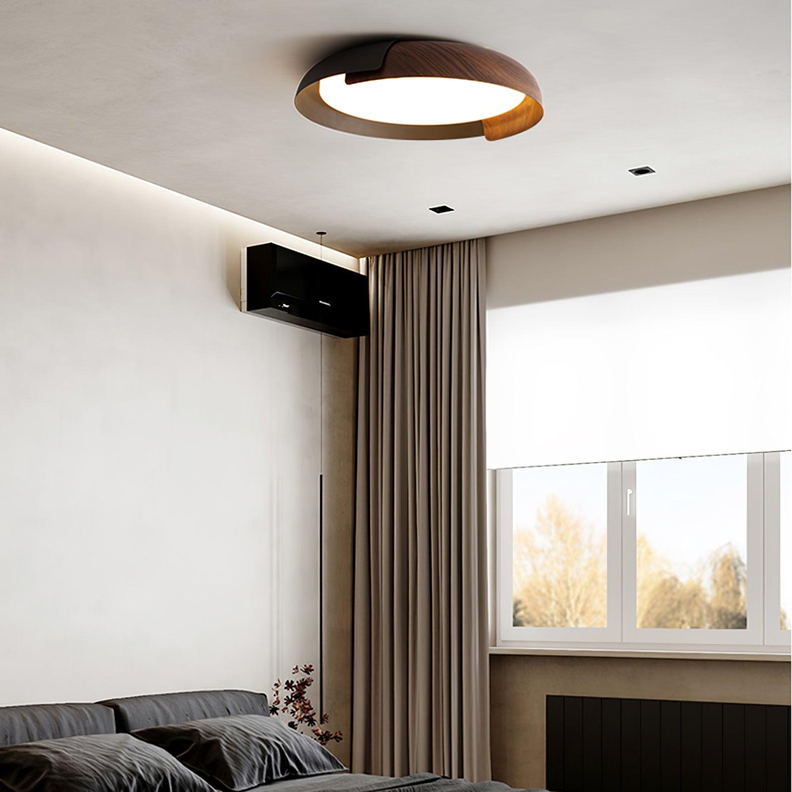 Nomino Ceiling Lamp Round Acrylic Wood Soft Minimalist-Neutral Decor