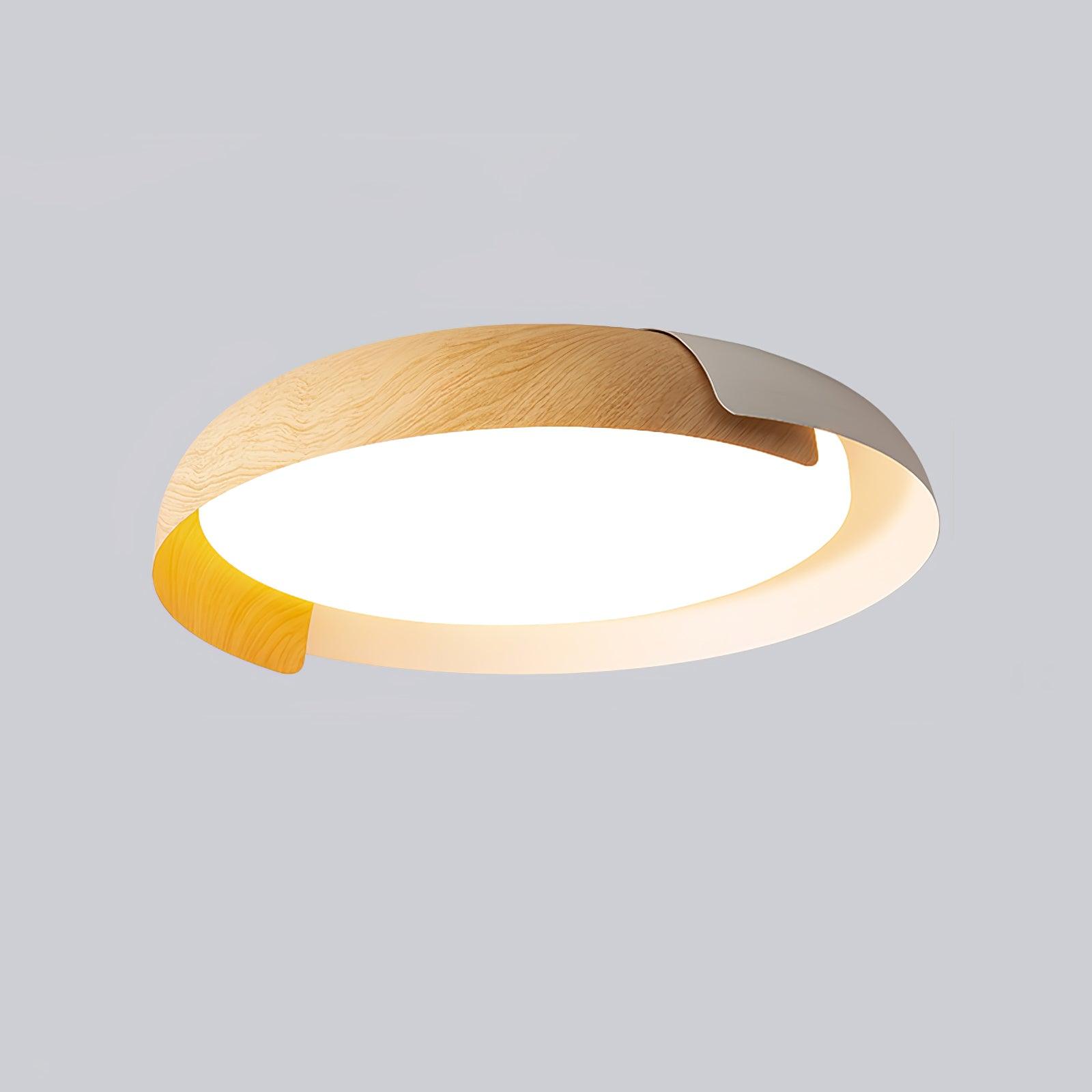 Nomino Ceiling Lamp Round Acrylic Wood Soft Minimalist-Neutral Decor