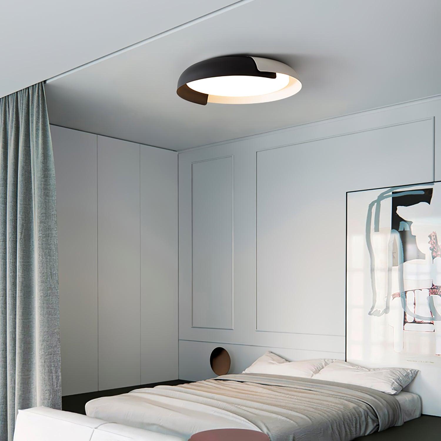 Nomino Ceiling Lamp Round Acrylic Wood Soft Minimalist-Neutral Decor