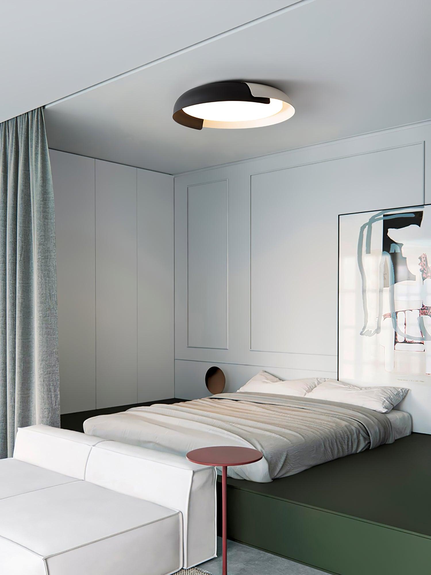 Nomino Ceiling Lamp Round Acrylic Wood Soft Minimalist-Neutral Decor