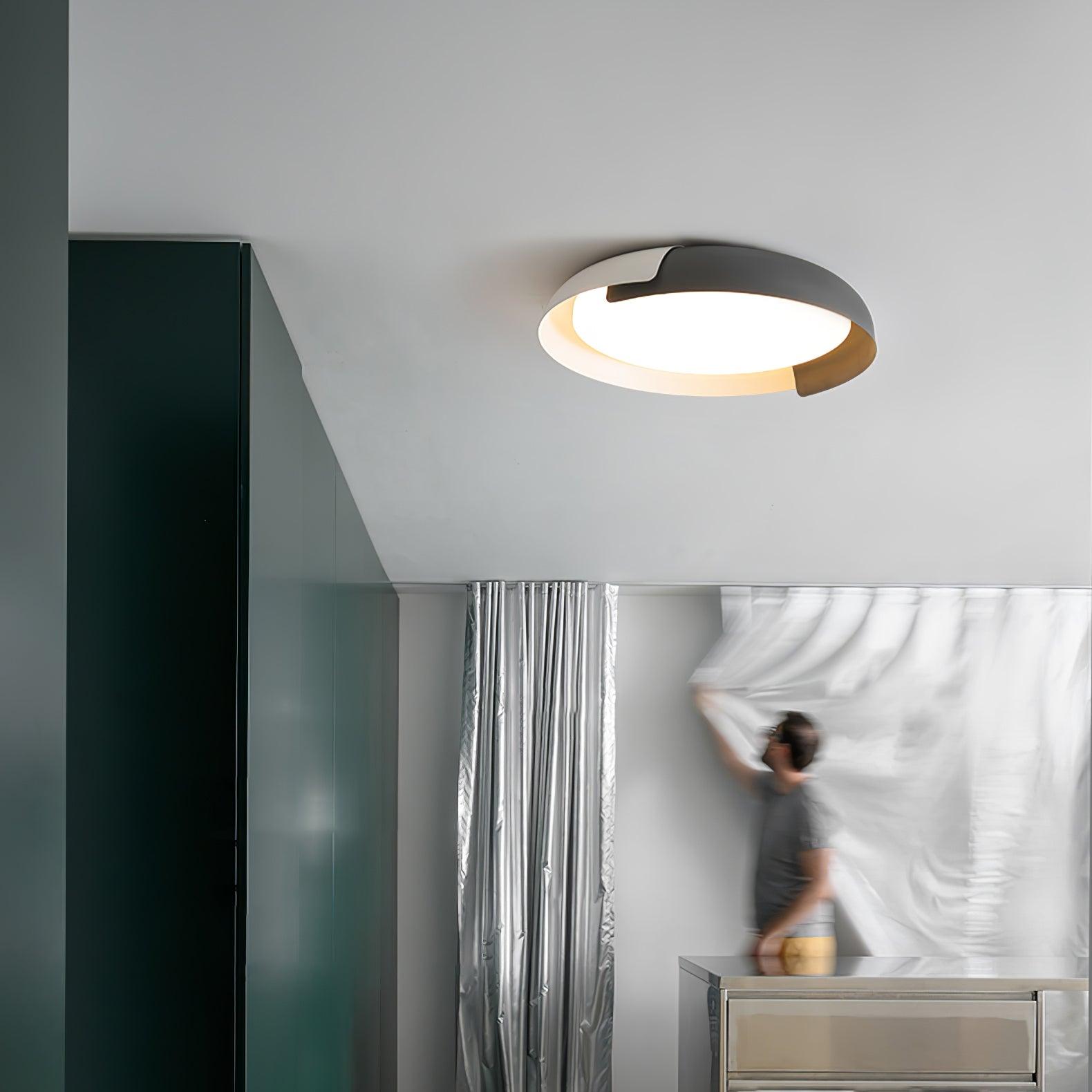 Nomino Ceiling Lamp Round Acrylic Wood Soft Minimalist-Neutral Decor