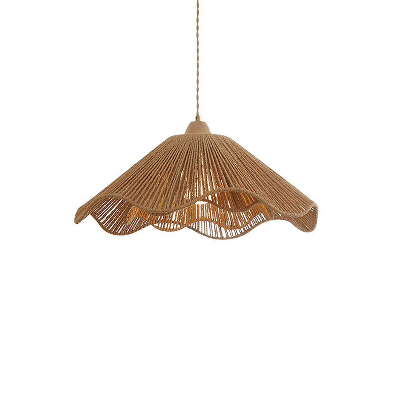 The largest size of the Vilna Pendant Light making a statement in a high-ceiling room.
