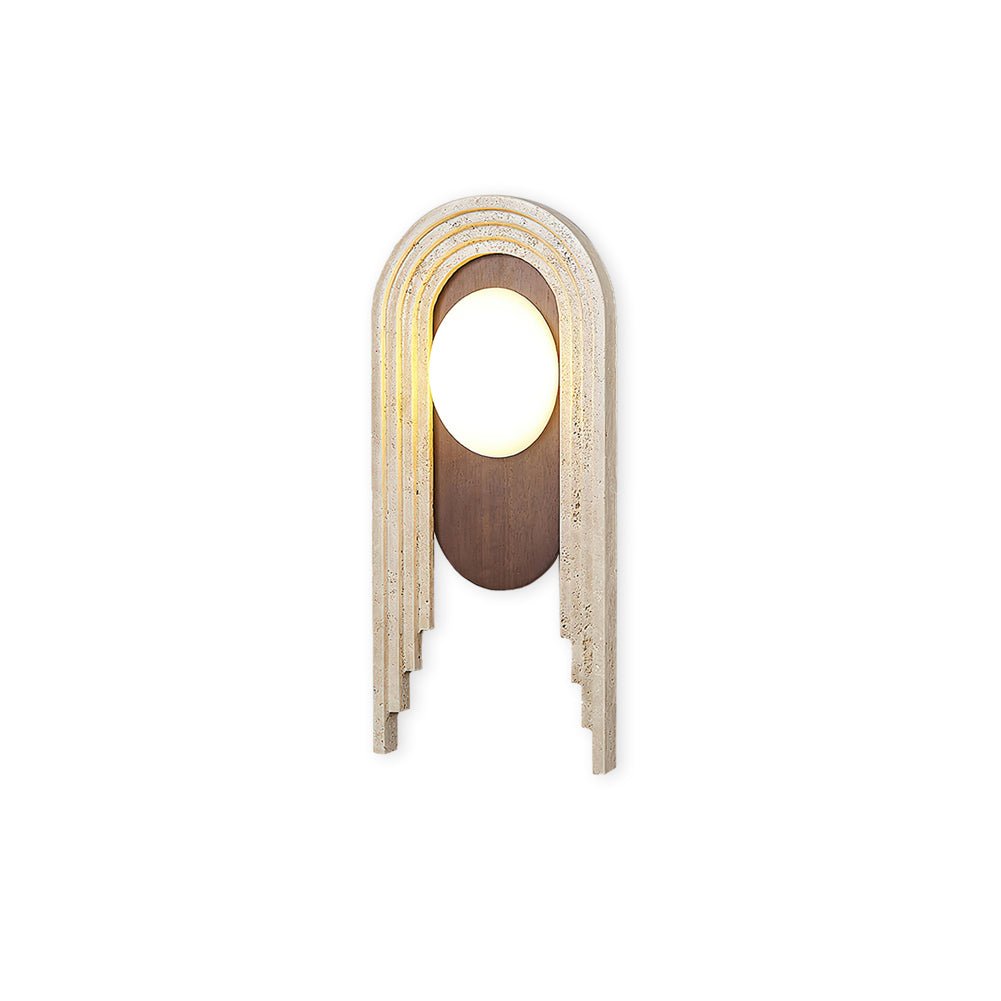 Uloryra Arch-Frame Travertine Wall Light-Neutral Decor
