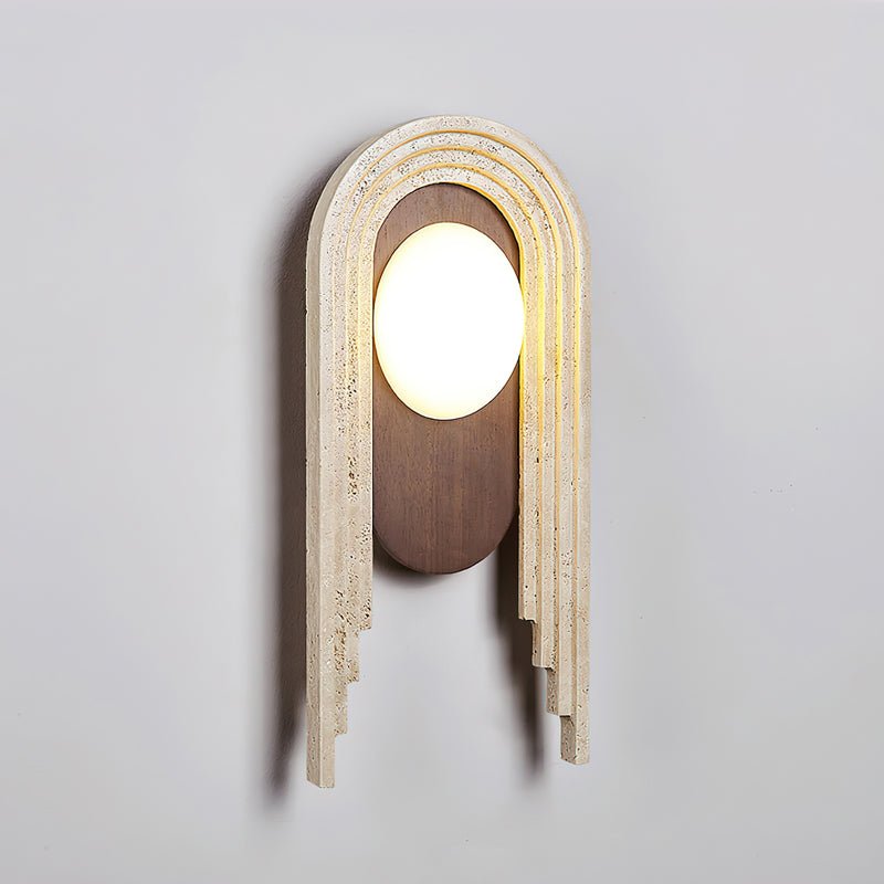 Uloryra Arch-Frame Travertine Wall Light-Neutral Decor