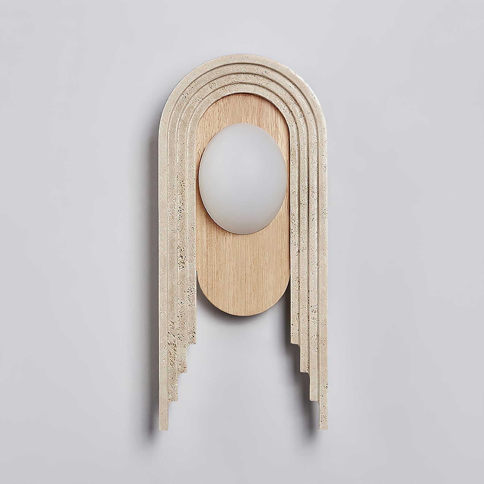 Uloryra Arch-Frame Travertine Wall Light-Neutral Decor