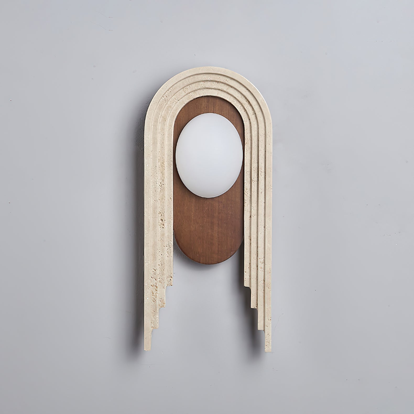 Uloryra Arch-Frame Travertine Wall Light-Neutral Decor