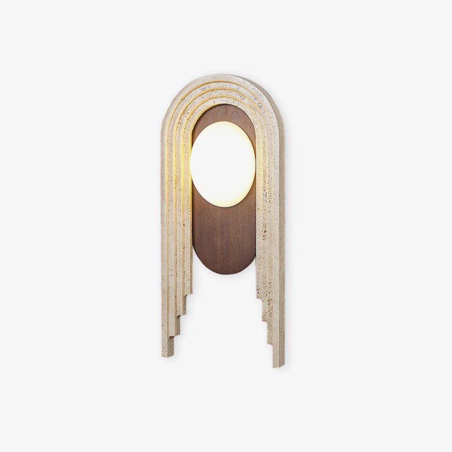 Uloryra Arch-Frame Travertine Wall Light-Neutral Decor