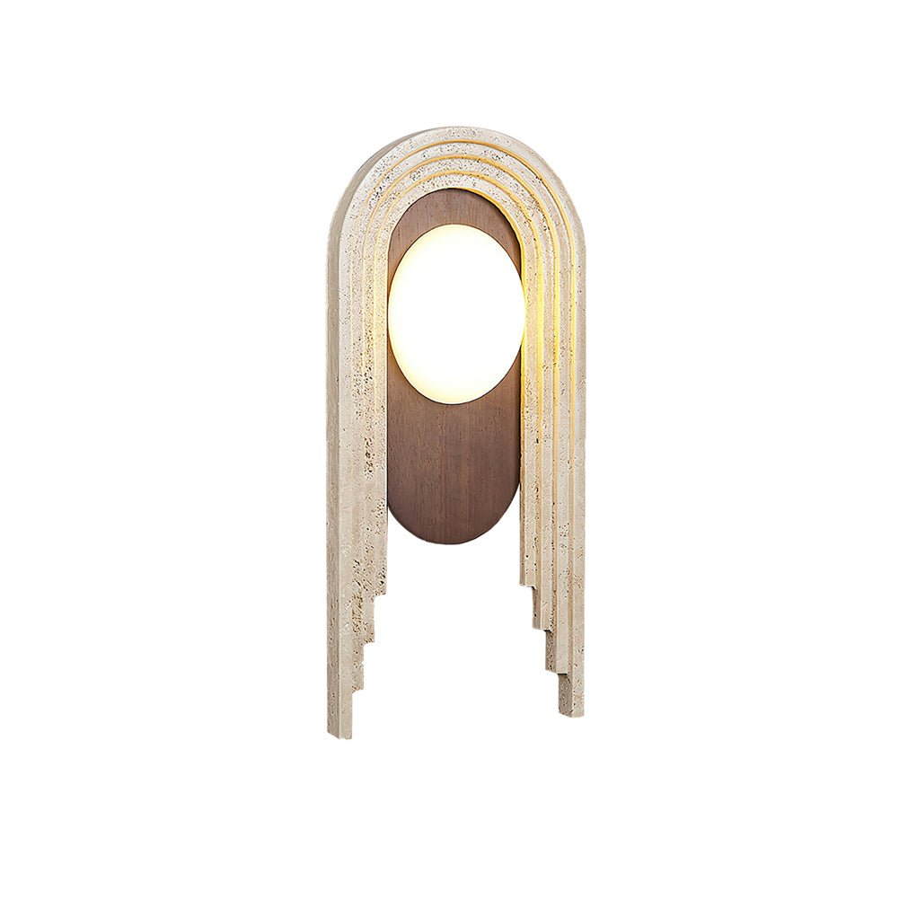 Uloryra Arch-Frame Travertine Wall Light-Neutral Decor