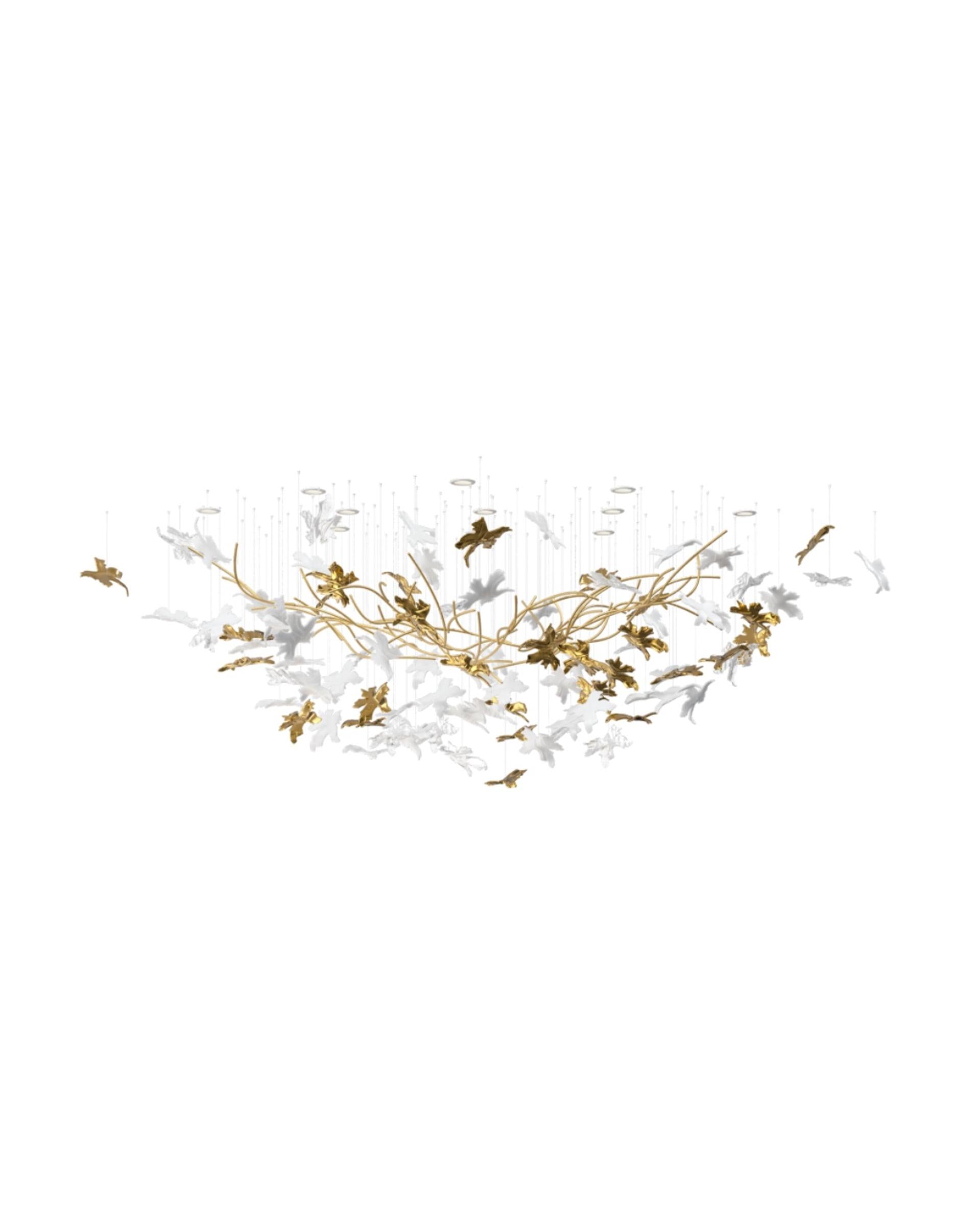 Arinan Floral Glass Chandelier-Neutral Decor