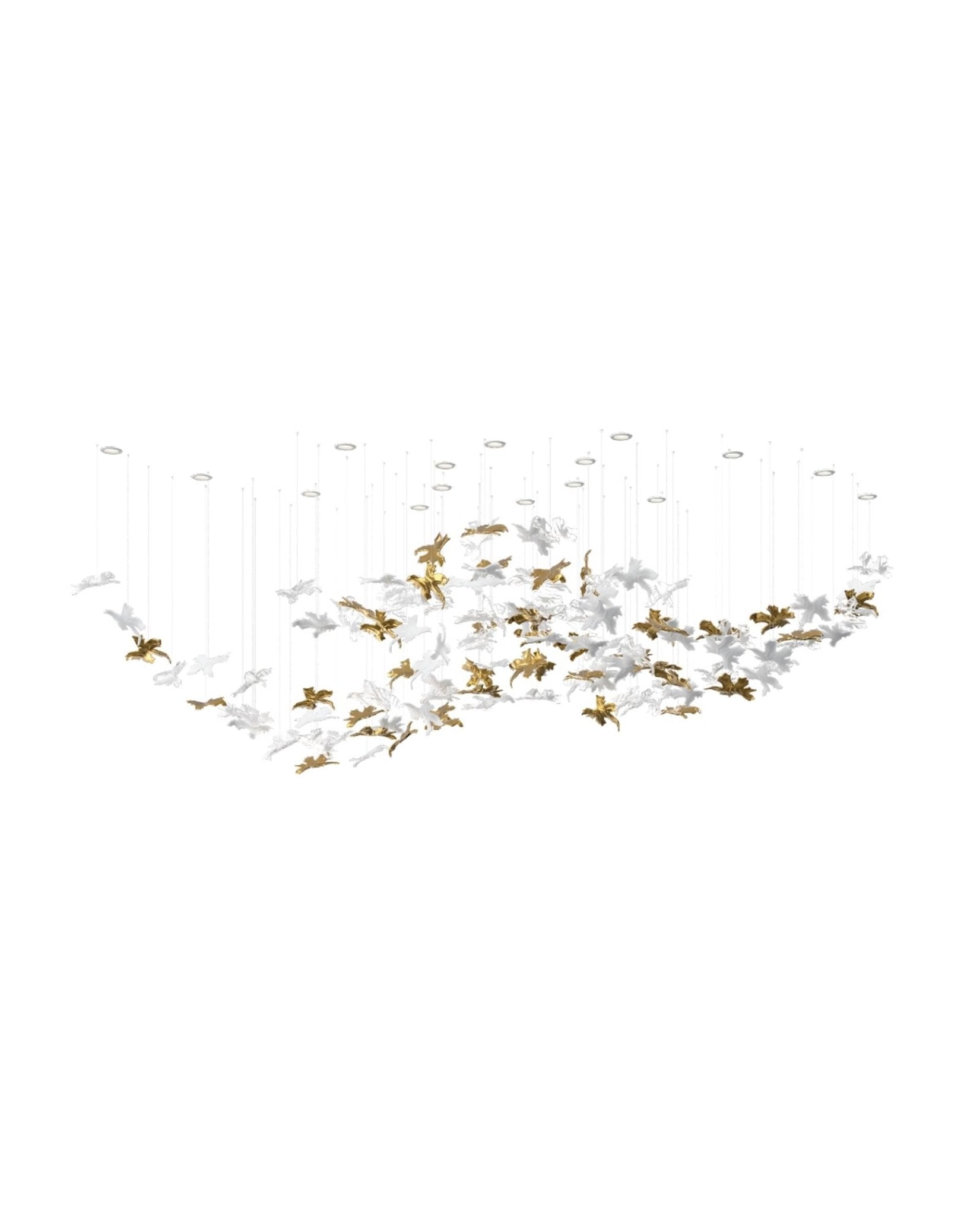 Arinan Floral Glass Chandelier-Neutral Decor