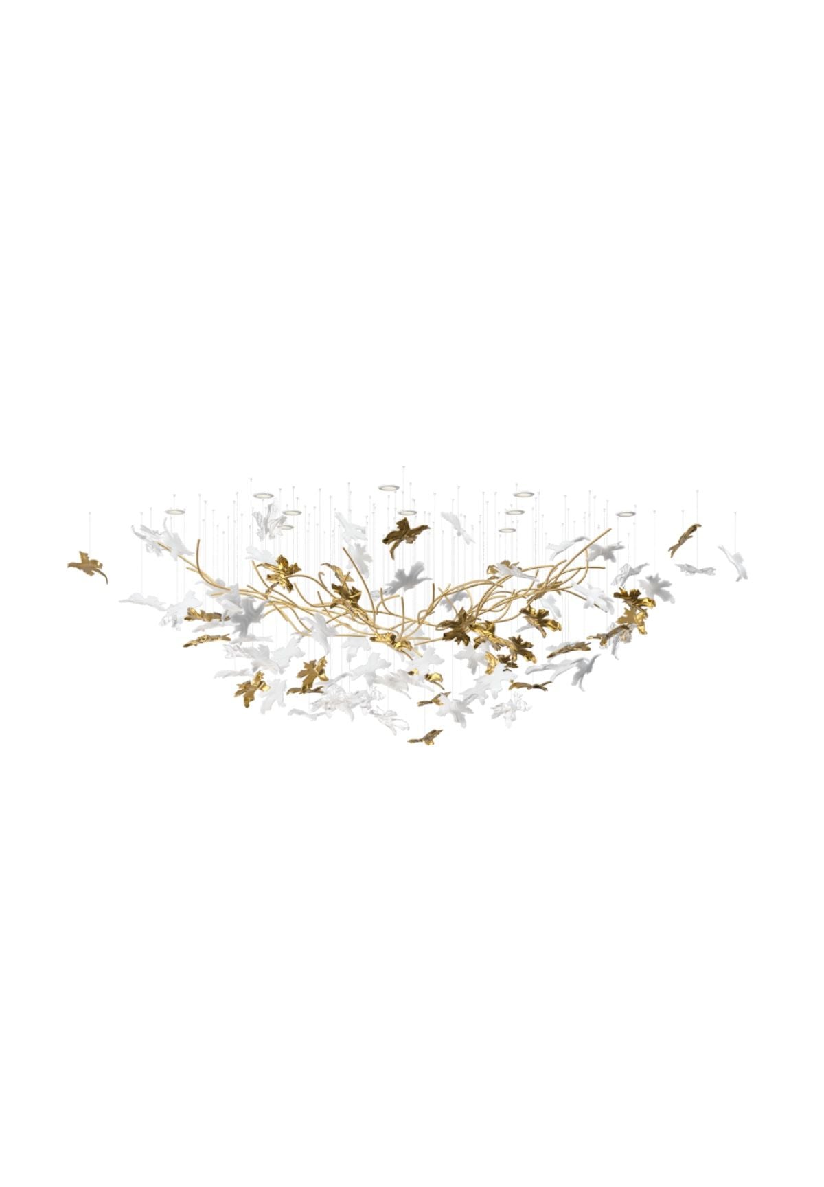 Arinan Floral Glass Chandelier-Neutral Decor