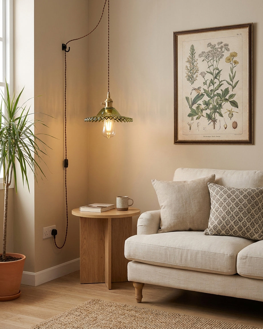 Olive Plug In Pendant Light