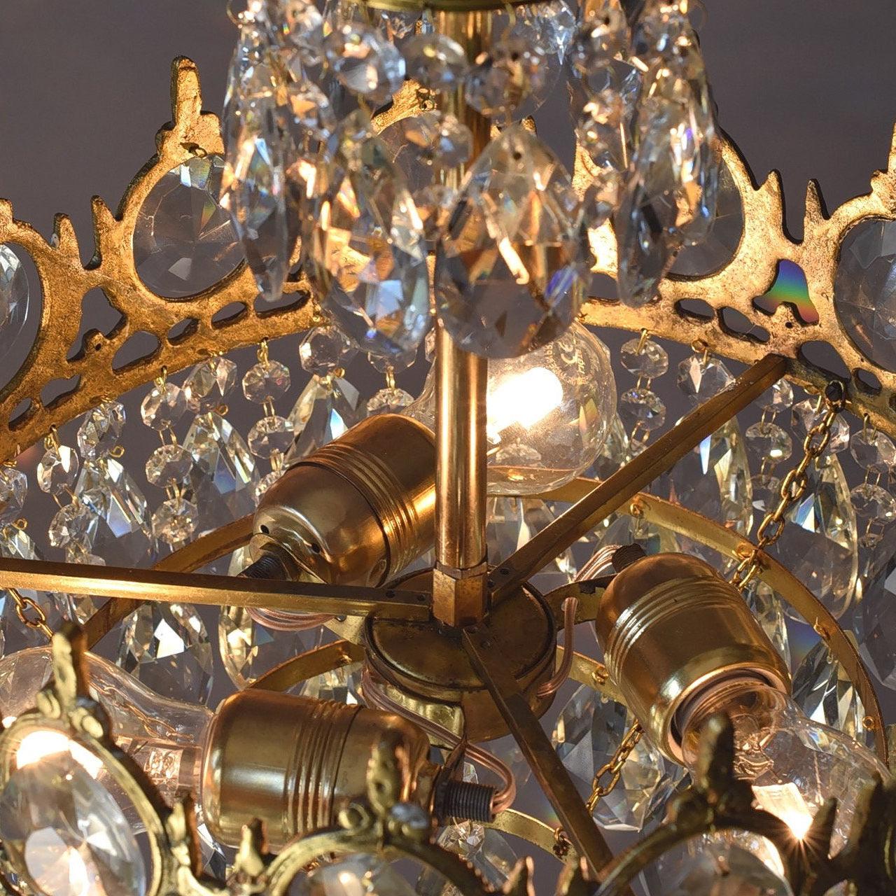 Vintage Crystal Chandelier-Neutral Decor