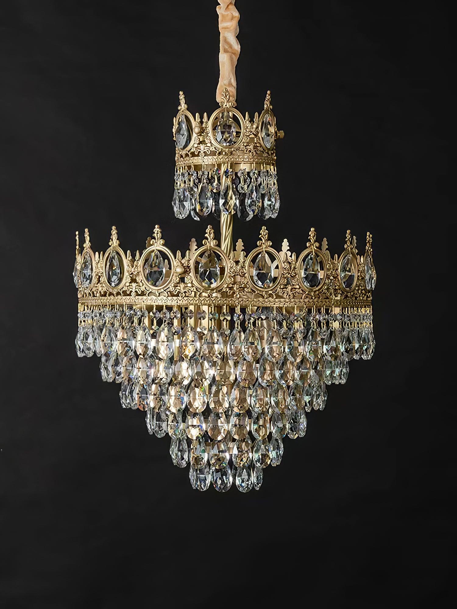 Vintage Crystal Chandelier-Neutral Decor