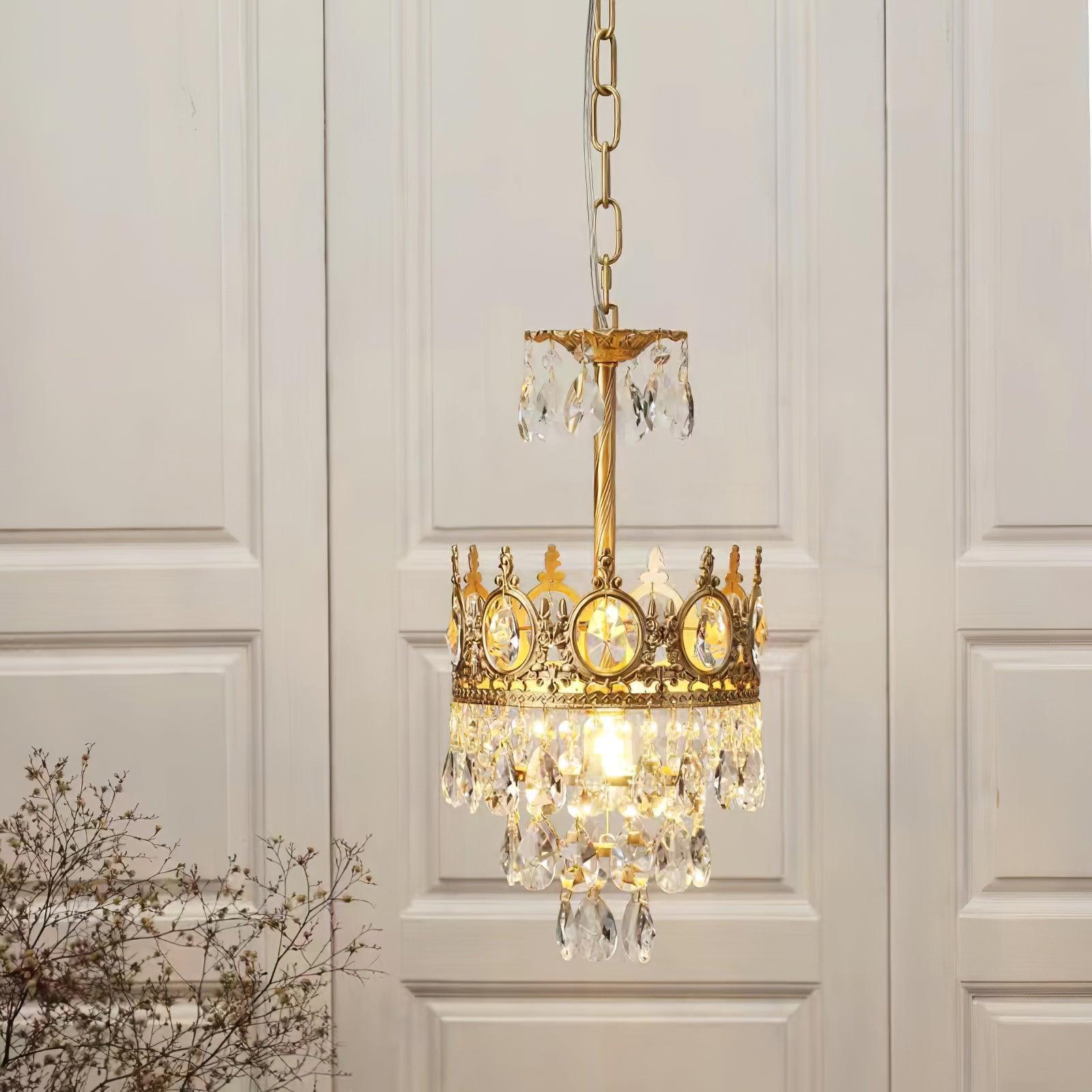 Vintage Crystal Chandelier-Neutral Decor