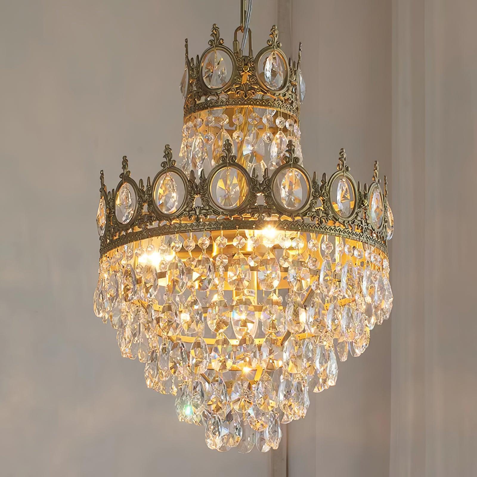 Vintage Crystal Chandelier-Neutral Decor