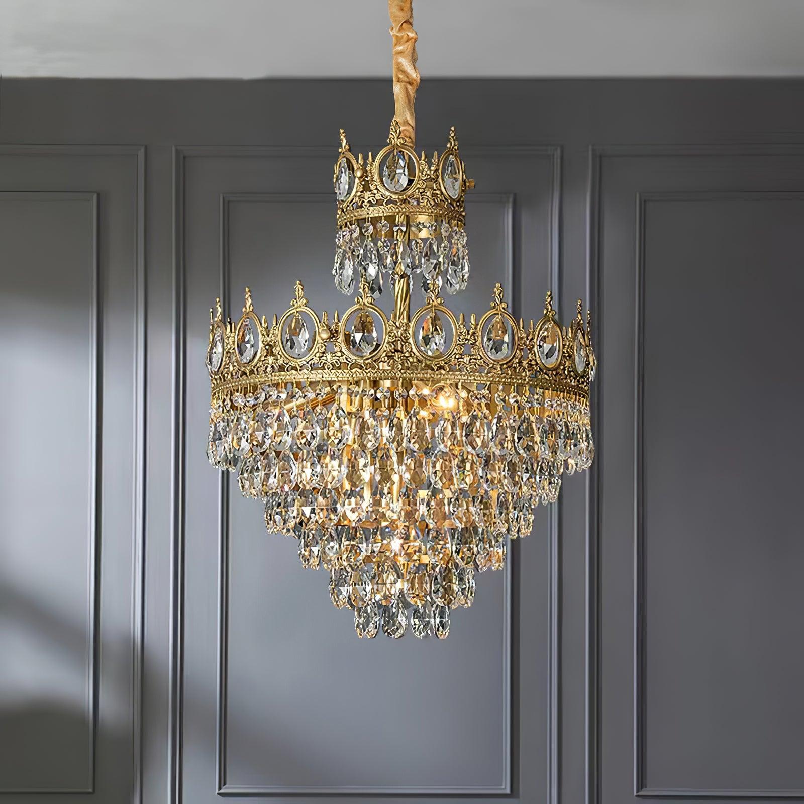 Kostix Pendant Lamp Vintage Crystal Droplets-Neutral Decor