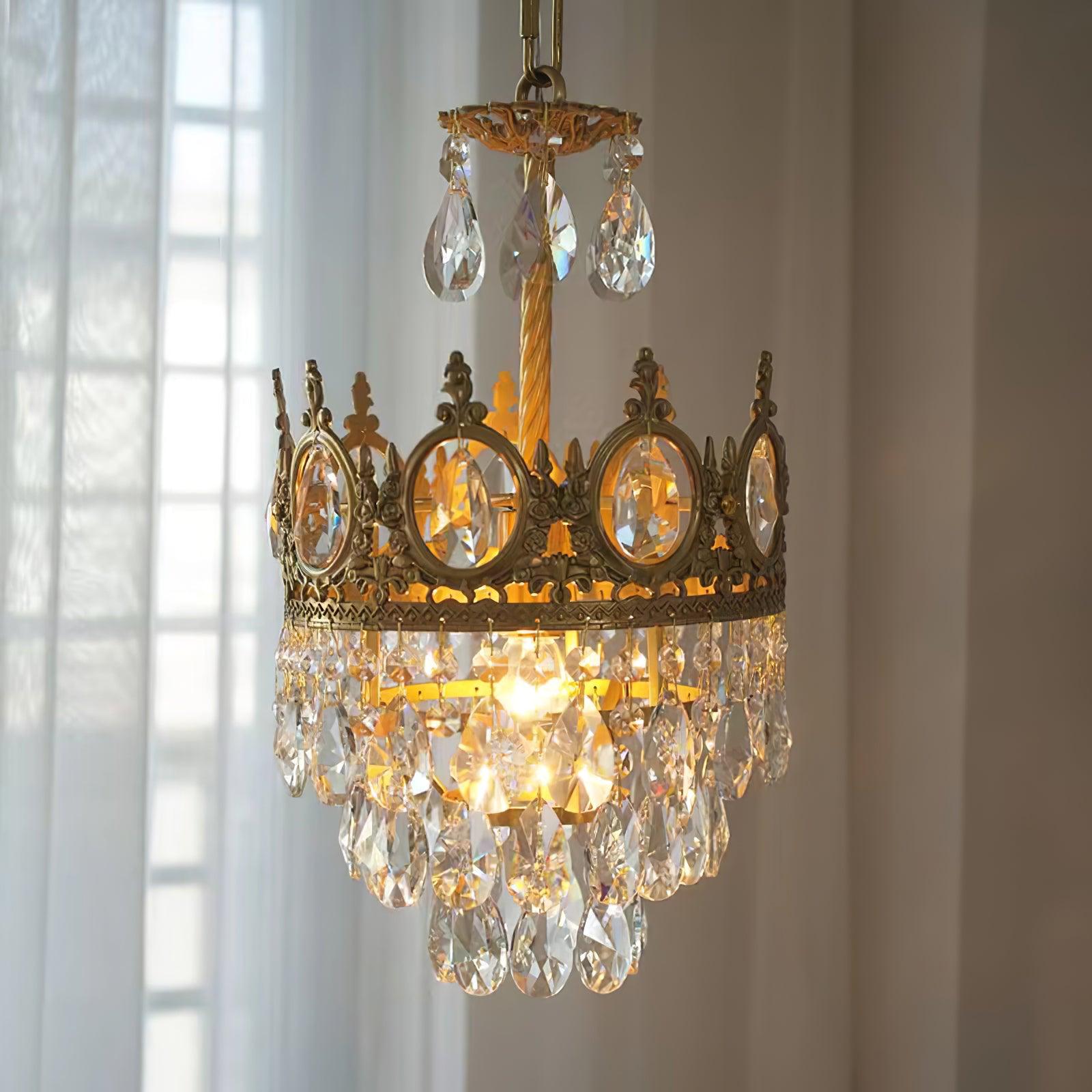 Kostix Pendant Lamp Vintage Crystal Droplets-Neutral Decor
