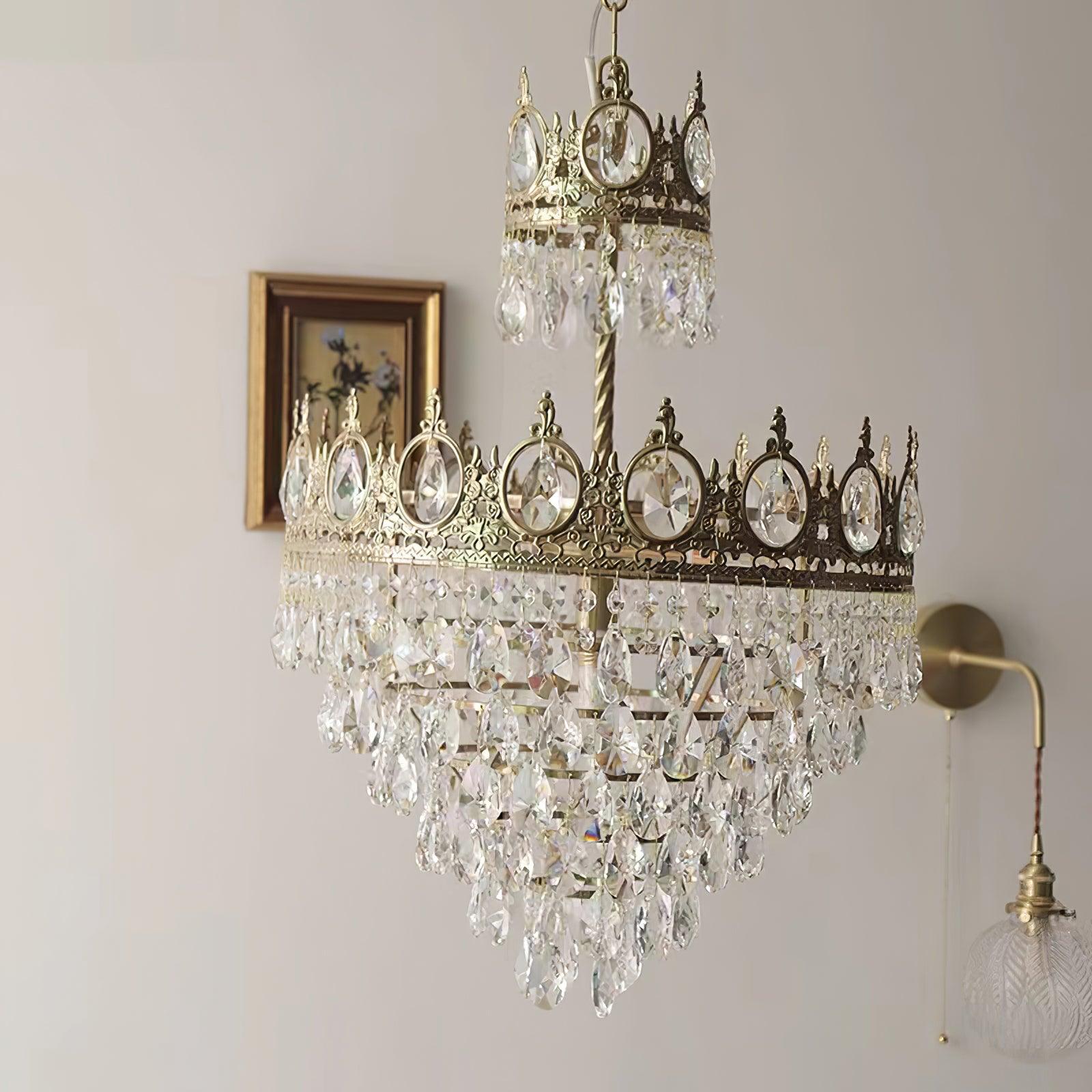Vintage Crystal Chandelier-Neutral Decor