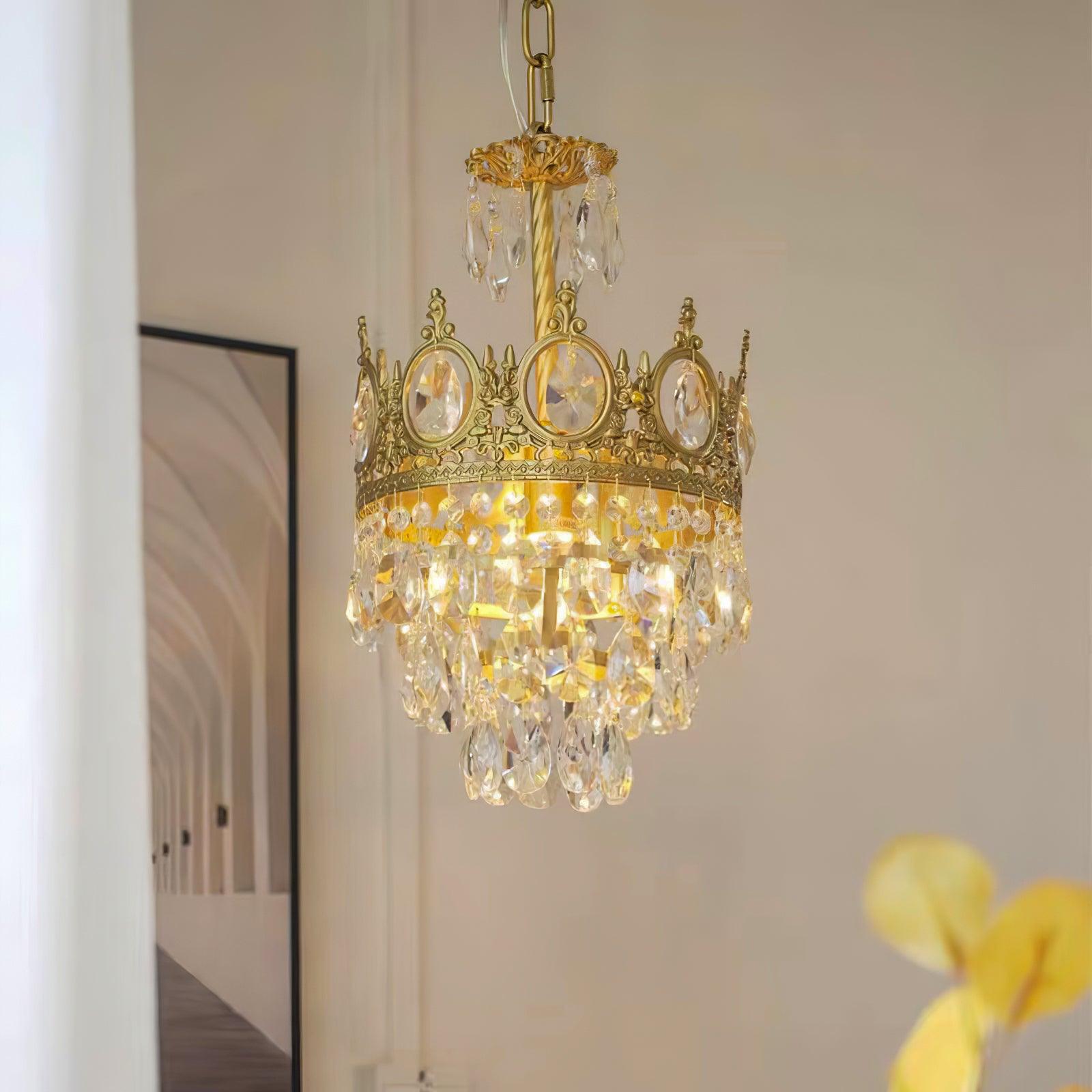 Vintage Crystal Chandelier-Neutral Decor