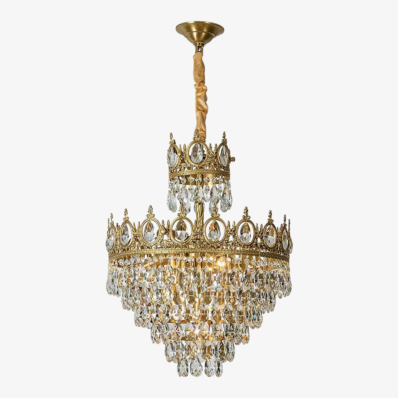 Kostix Pendant Lamp Vintage Crystal Droplets-Neutral Decor