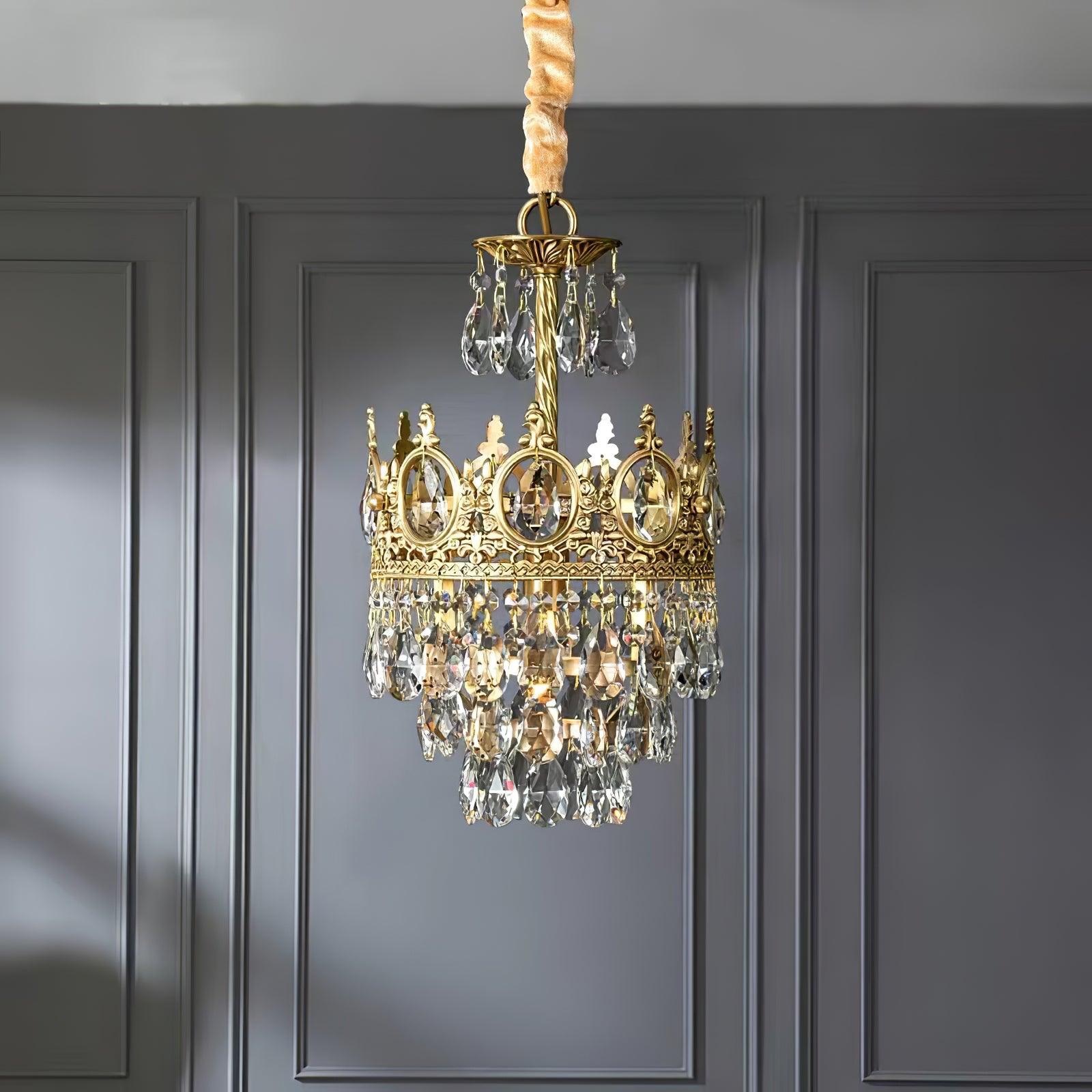 Vintage Crystal Chandelier-Neutral Decor