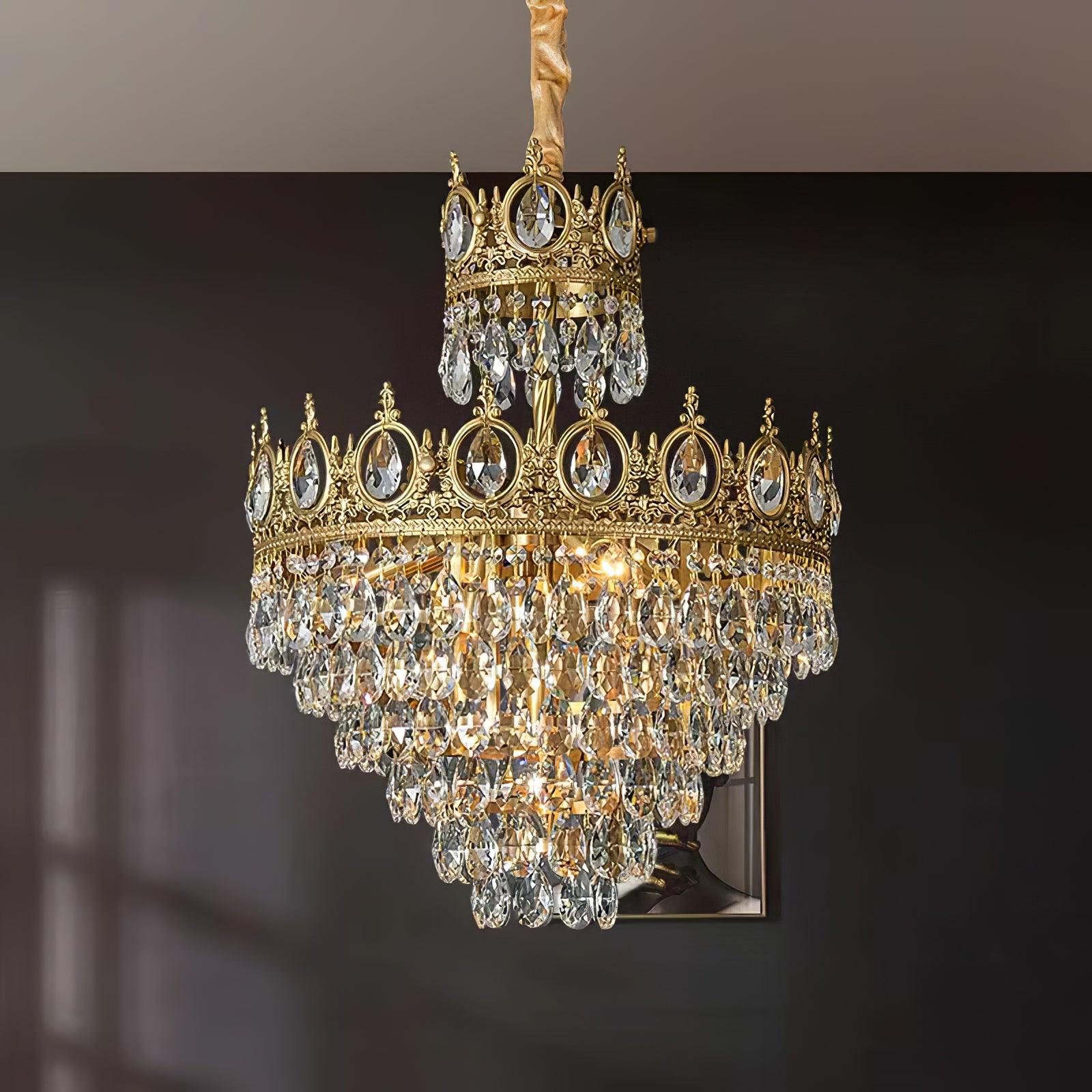 Kostix Pendant Lamp Vintage Crystal Droplets-Neutral Decor