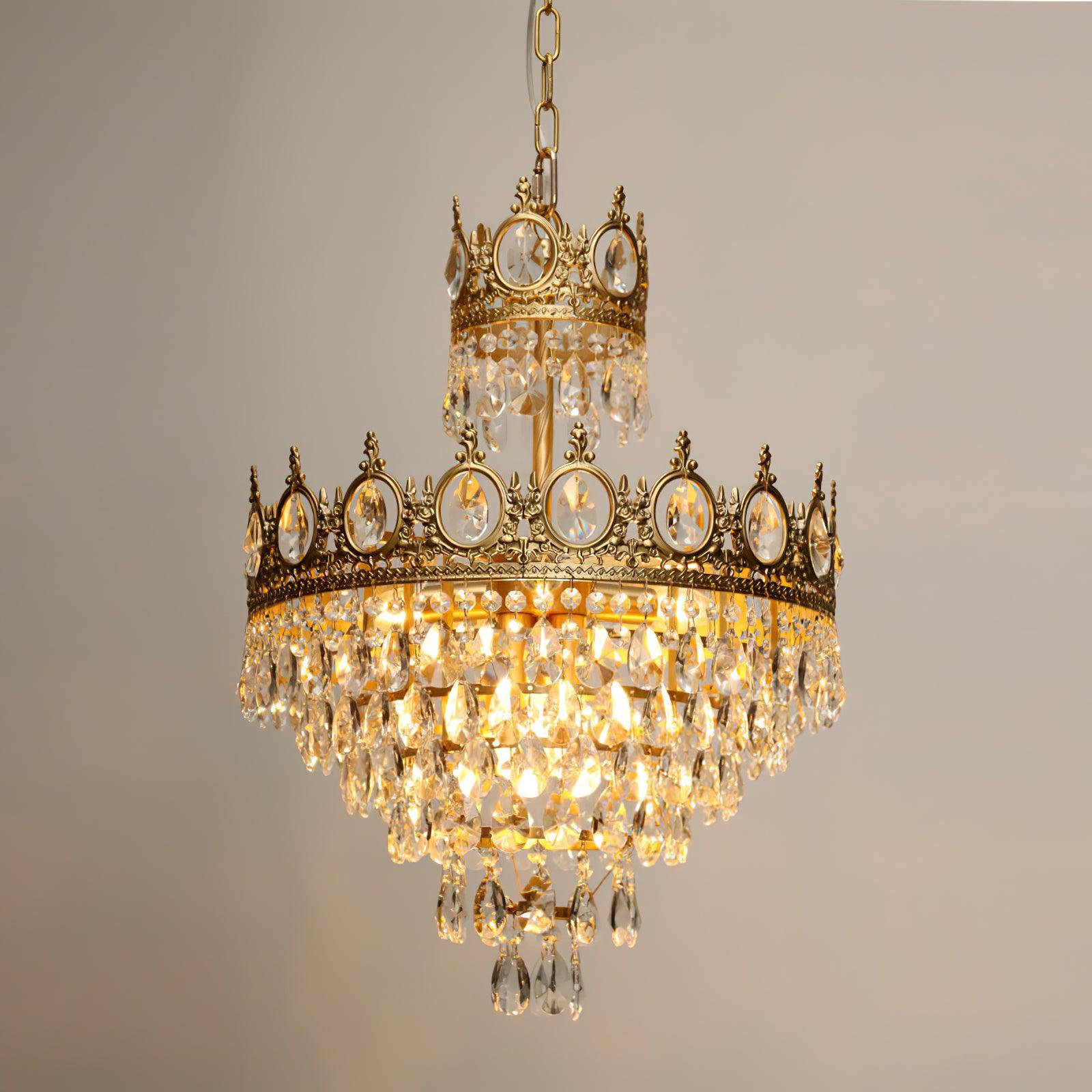 Kostix Pendant Lamp Vintage Crystal Droplets-Neutral Decor
