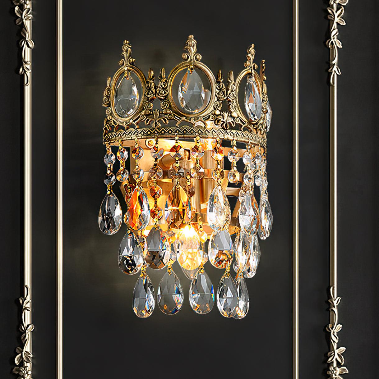 Ulliryra Vintage Crystal Wall Light-Neutral Decor