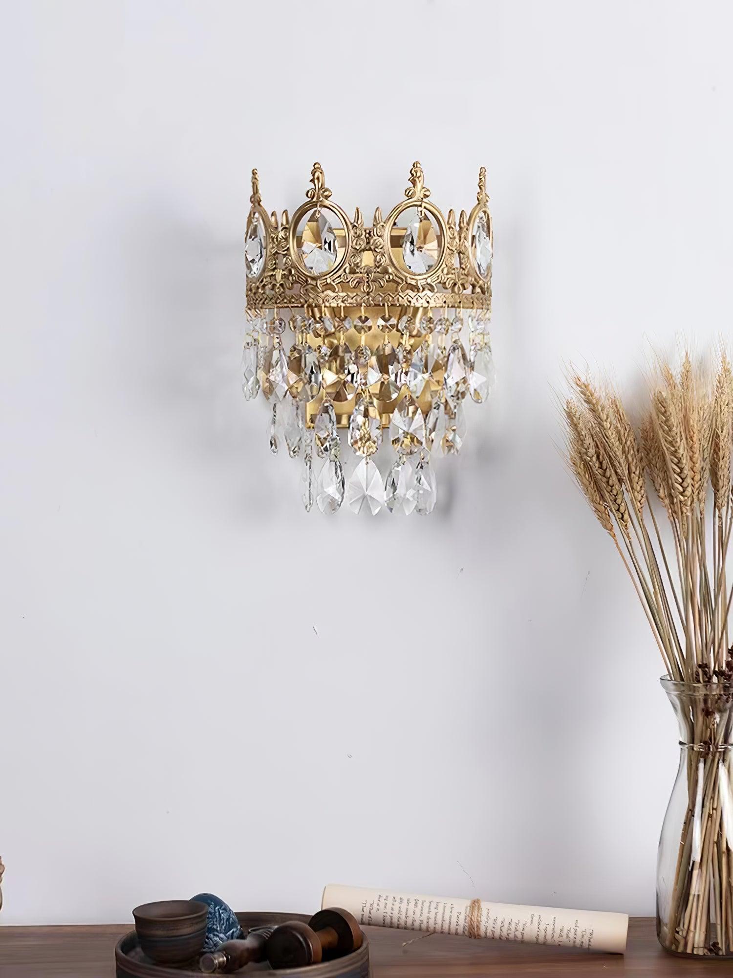 Ulliryra Vintage Crystal Wall Light-Neutral Decor