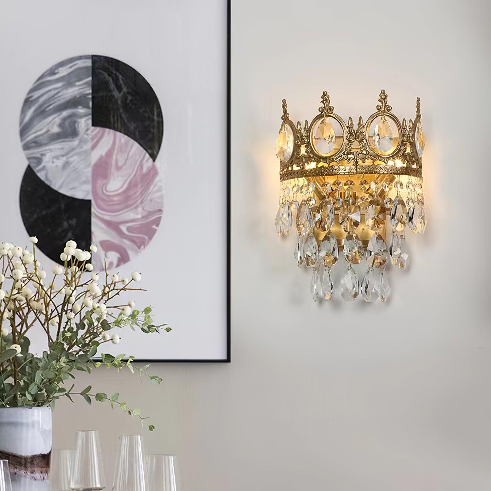 Ulliryra Vintage Crystal Wall Light-Neutral Decor