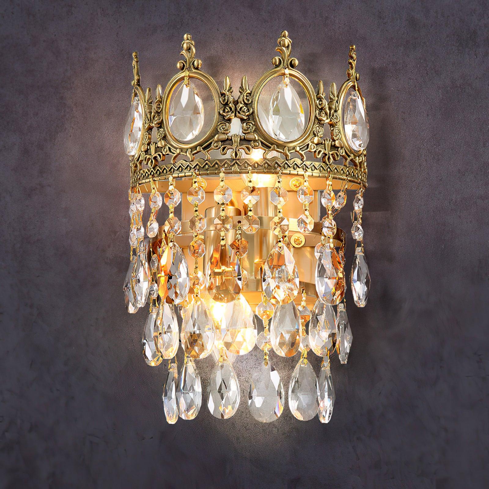 Ulliryra Vintage Crystal Wall Light-Neutral Decor