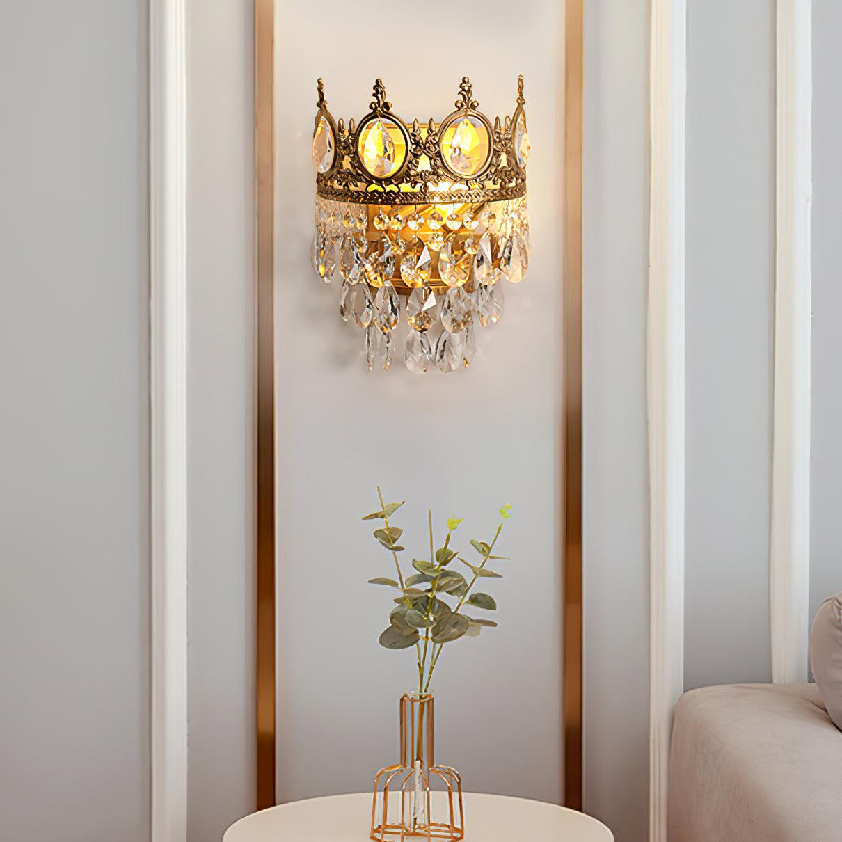 Ulliryra Vintage Crystal Wall Light-Neutral Decor