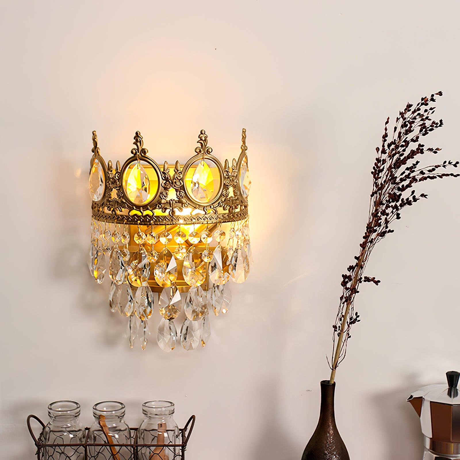 Ulliryra Vintage Crystal Wall Light-Neutral Decor