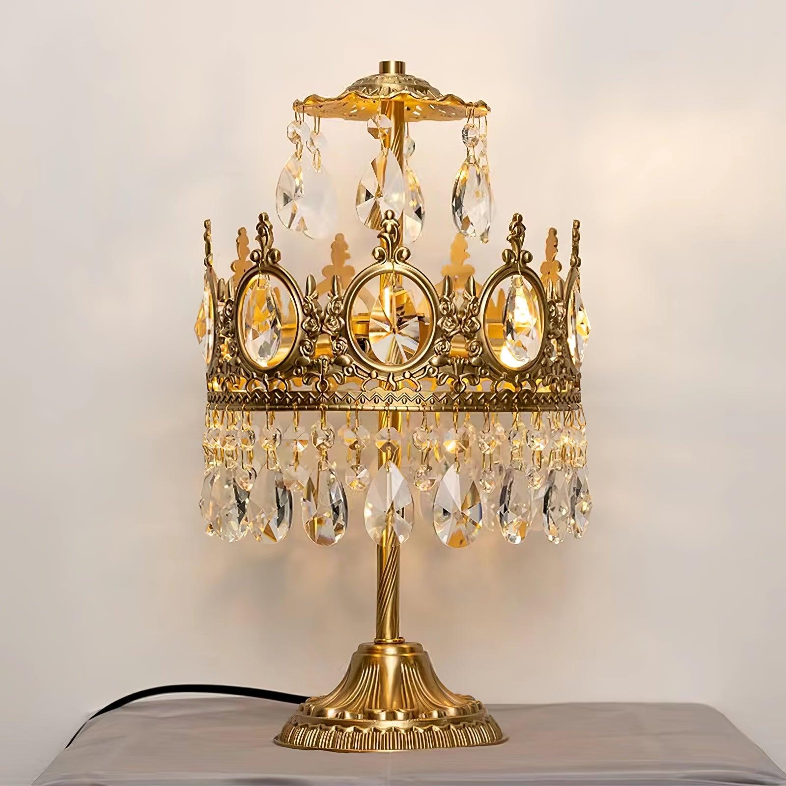 Glee Vintage Crystal Table Light-Neutral Decor