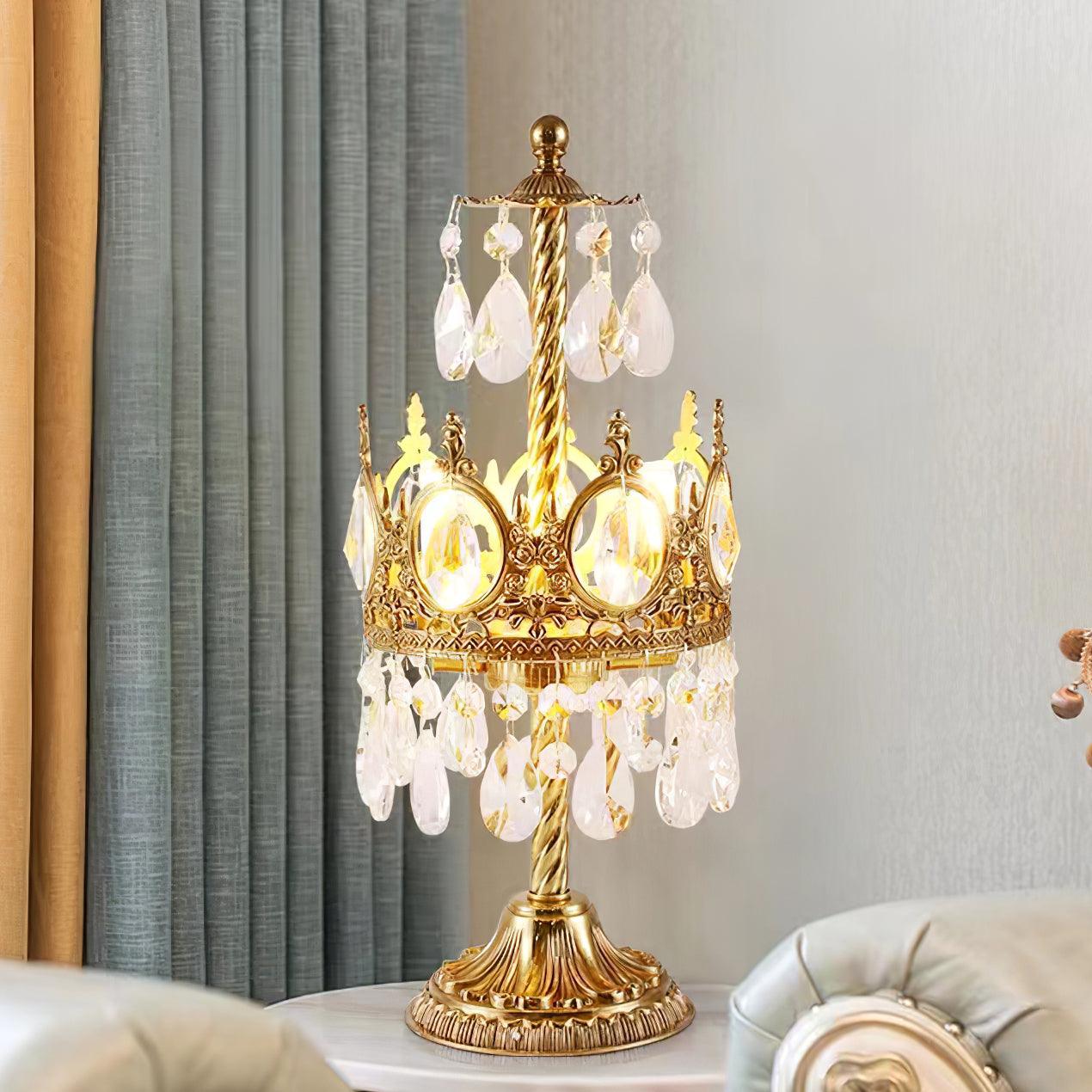 Glee Vintage Crystal Table Light-Neutral Decor