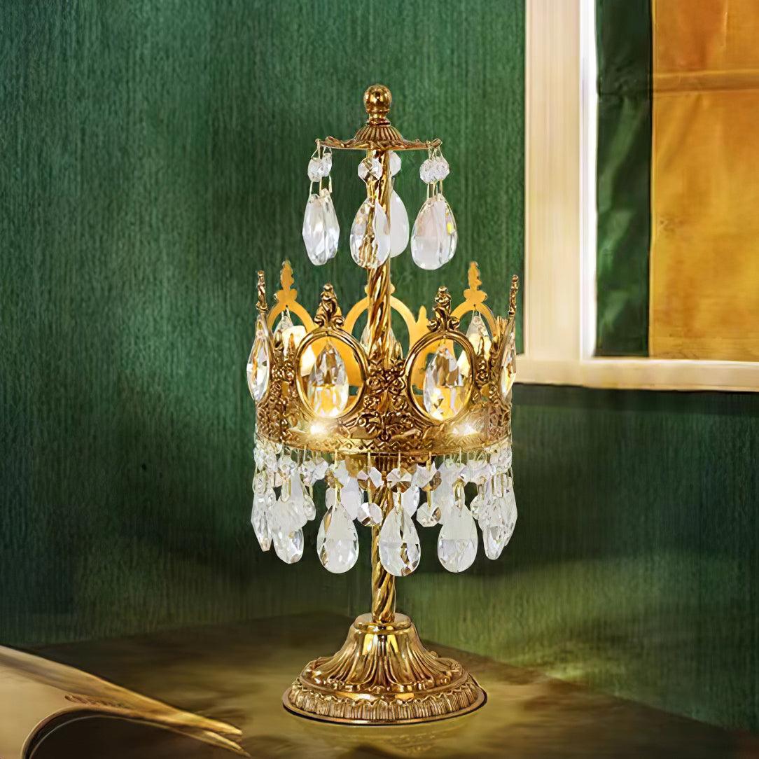 Glee Vintage Crystal Table Light-Neutral Decor
