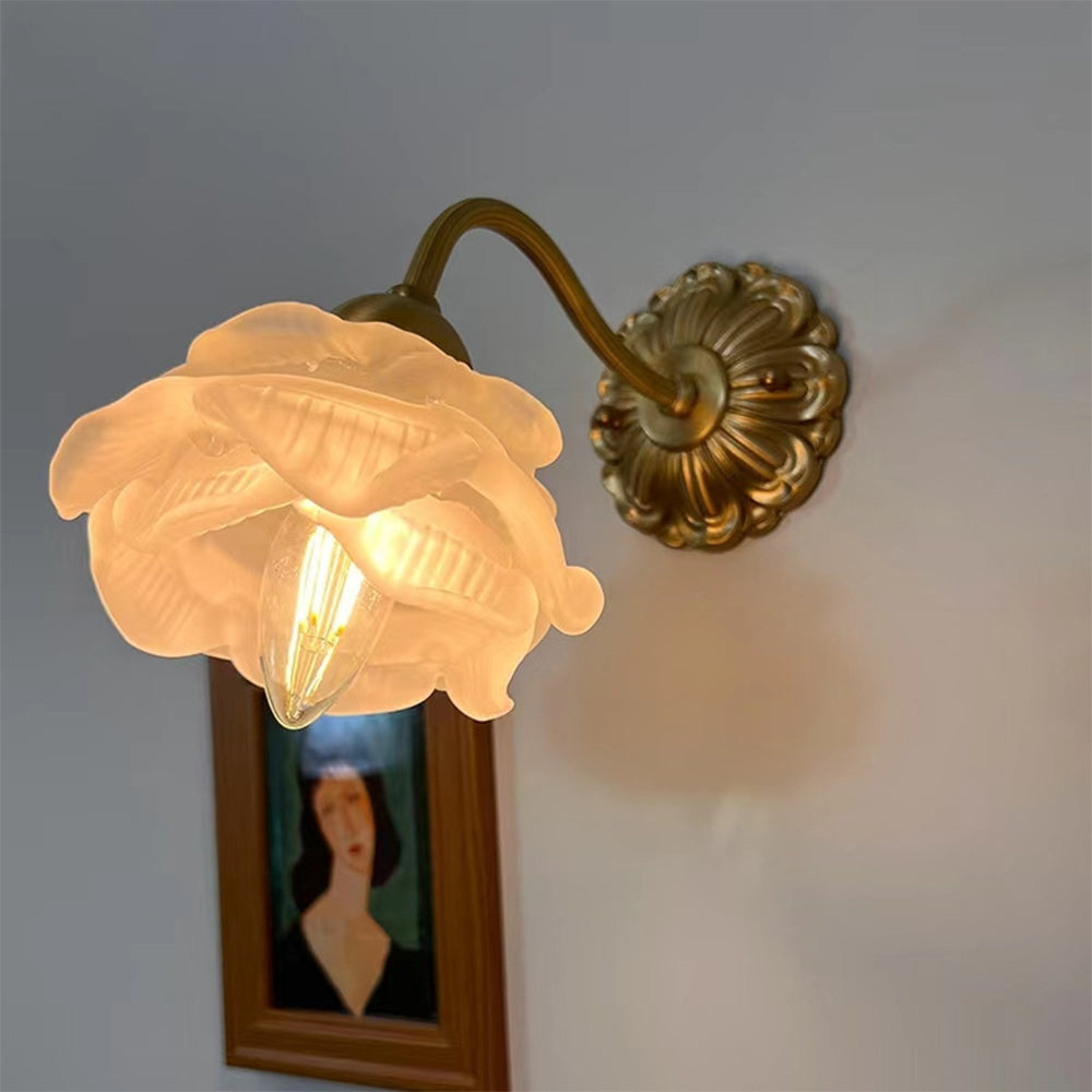Arisha Vintage Metal Glass Indoor Wall Lamp Bedroom Living Room - Neutral Decor
