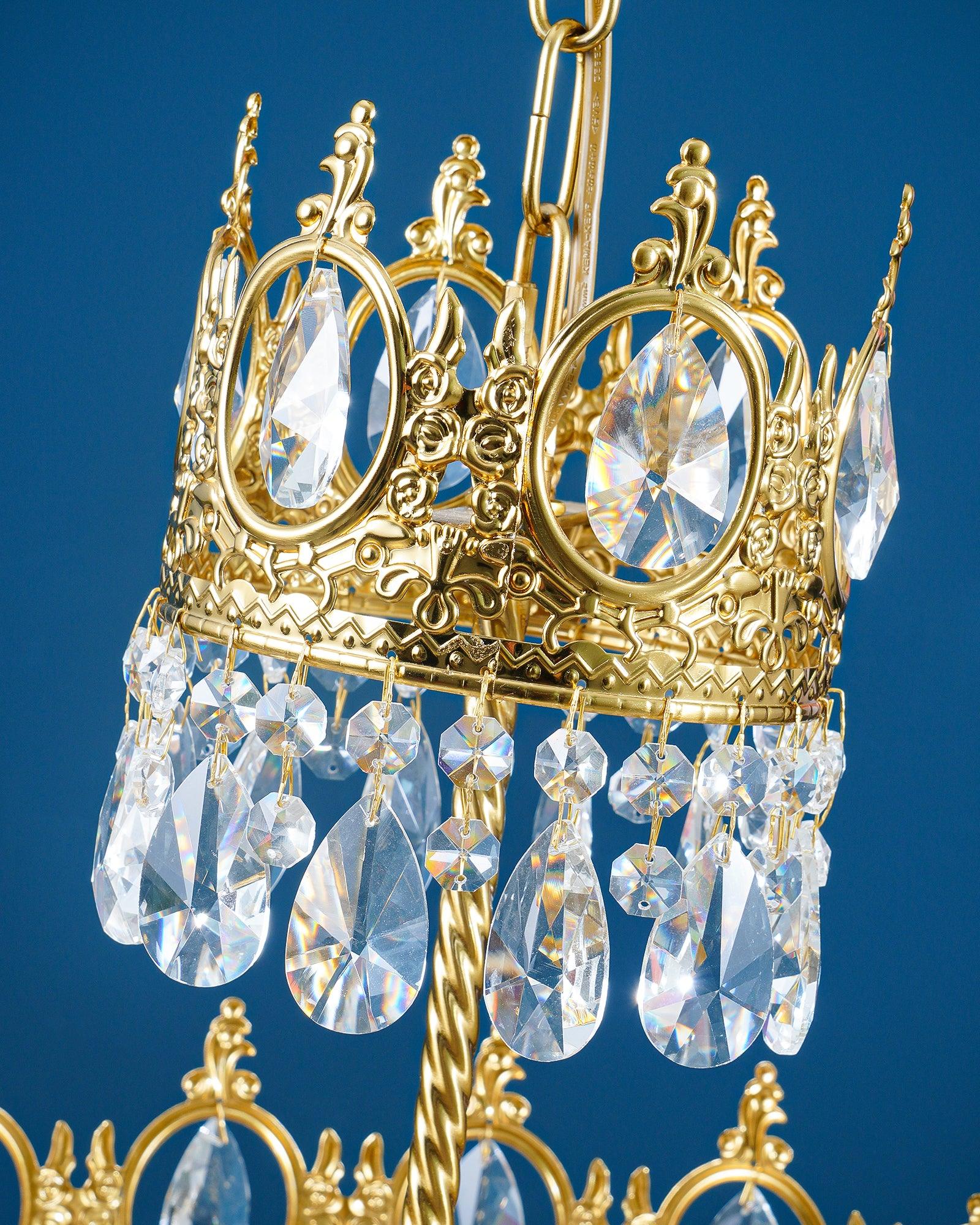 Vintage Crystal Chandelier-Neutral Decor