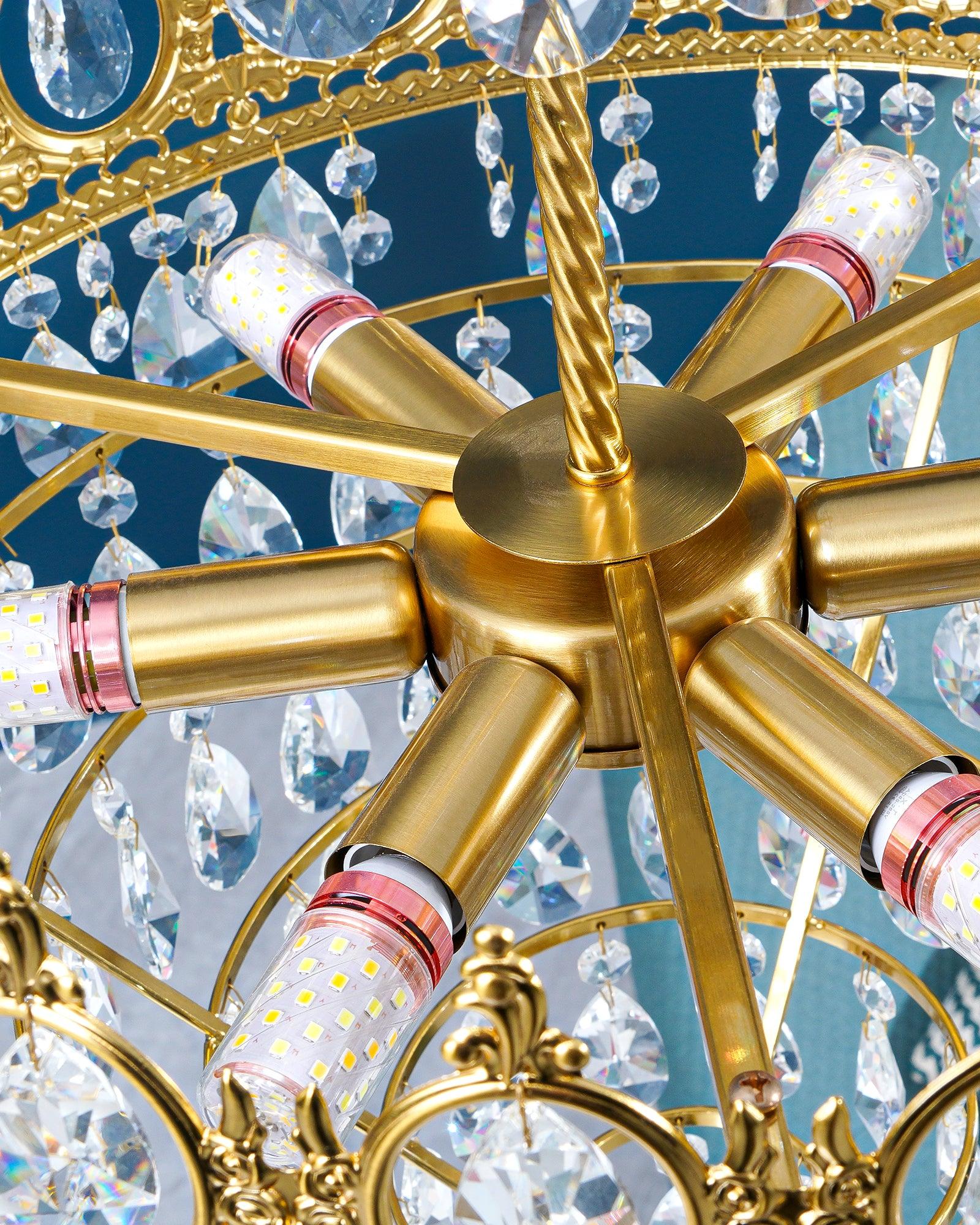 Kostix Pendant Lamp Vintage Crystal Droplets-Neutral Decor